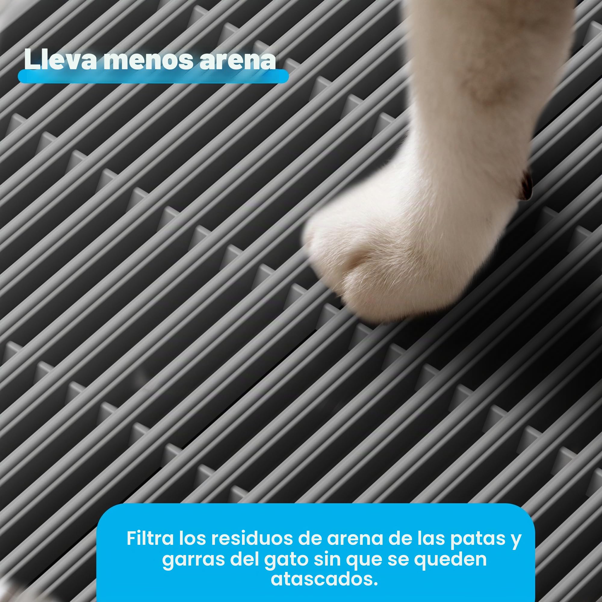 Neakasa Taburete de Pedal para Gatos Con Función de Filtro, Rampa de Arena Fácil de Limpiar, Atrapador M1 Con Parte Superior Abierta, Autolimpiante
