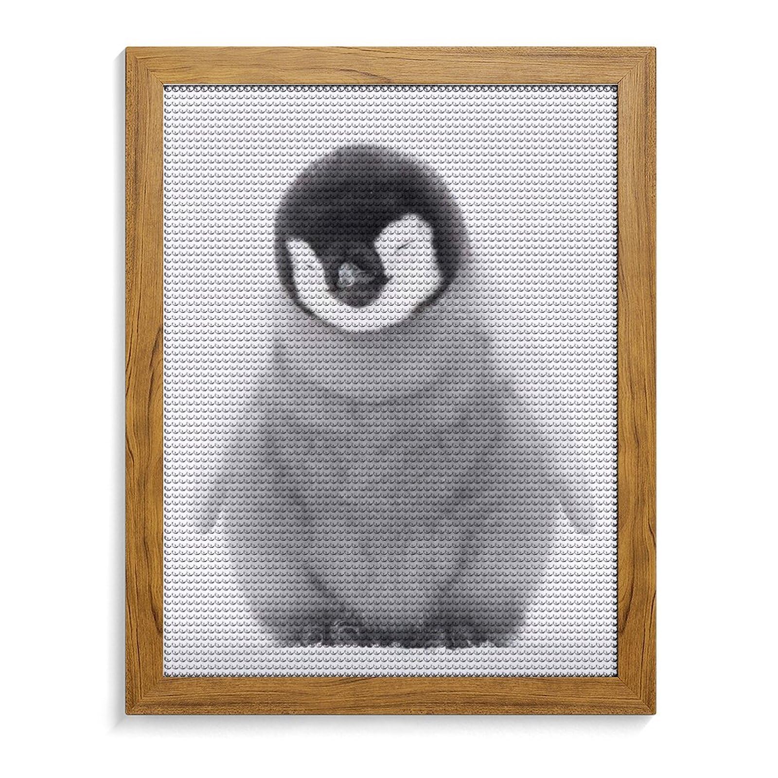 Amazon | ダイヤモンドアート キット 雪の中で昼寝する小さなペンギン