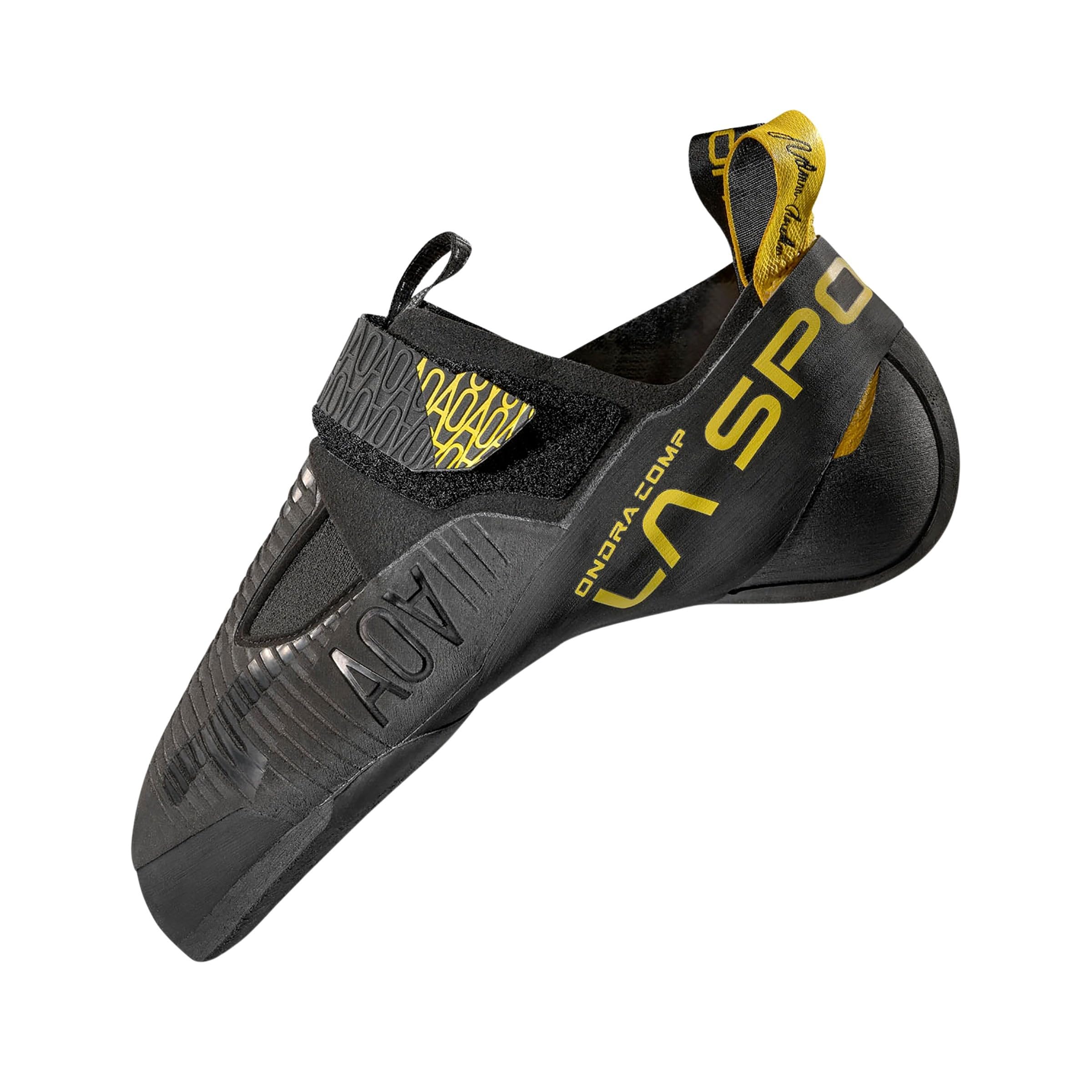 LA SPORTIVA Unisex Ondra Comp Chaussons d'escalade, Black-Yellow, 44.5