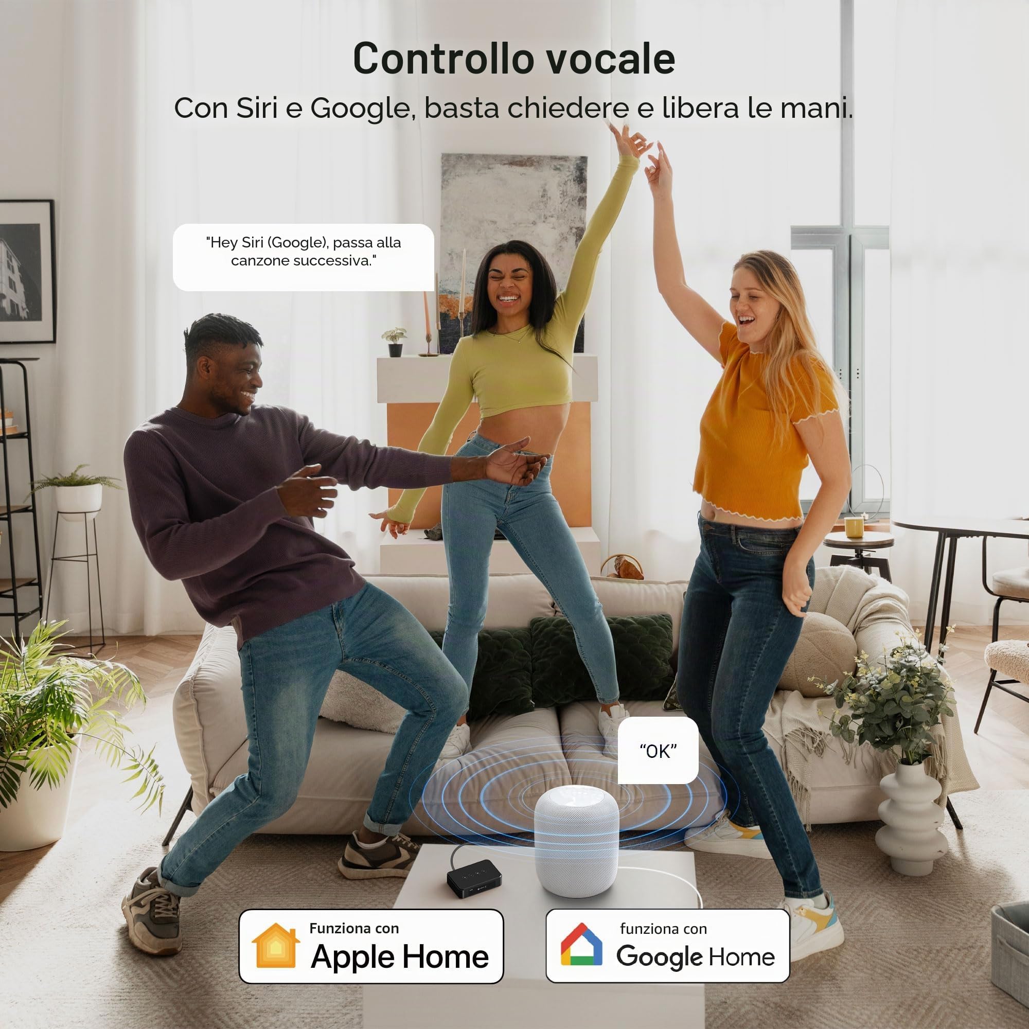 Arylic LP10 Streamer musicale wireless, supporta AirPlay 2, Google Cast, Apple Home e Spotify e Tidal connect Opzioni di streaming multiple, preamplificatore WiFi e Bluetooth 5G con app, telecomando.
