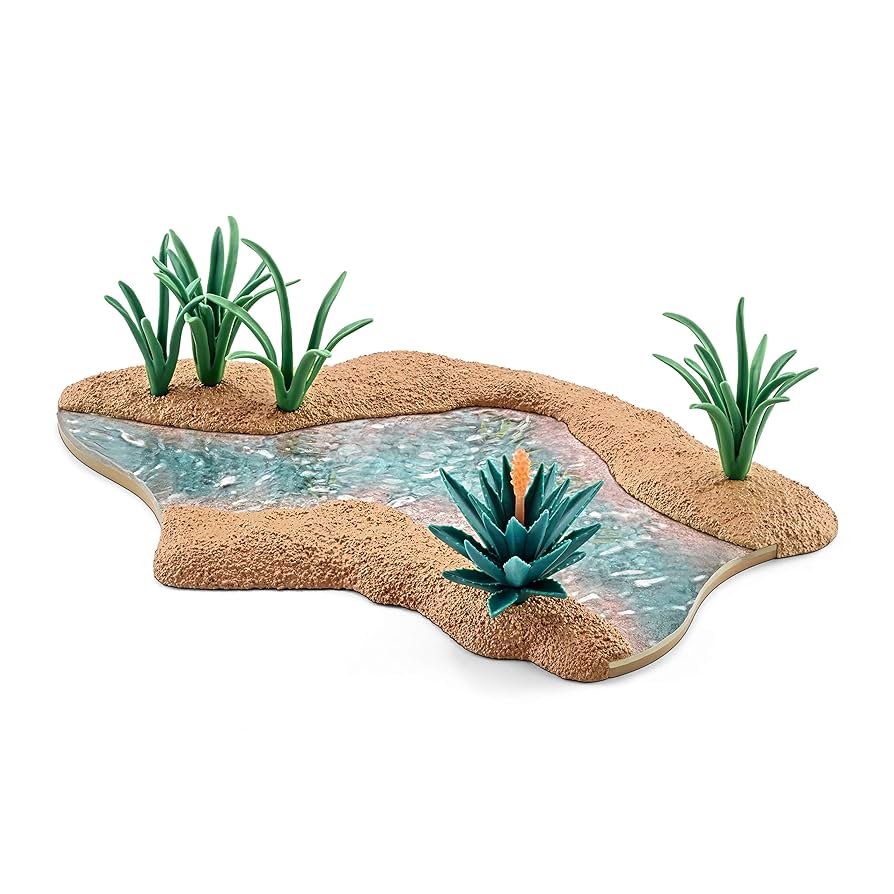 シュライヒ　サバンナの滝　葉っぱ　洞窟　ジオラマ　フィギュア シュライヒ サバンナの滝 葉っぱ 洞窟 ジオラマ フィギュア