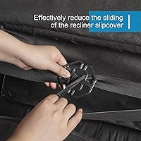 Vista 2 de TAOCOCO Hebillas antideslizantes para funda reclinable (3 piezas, negro)