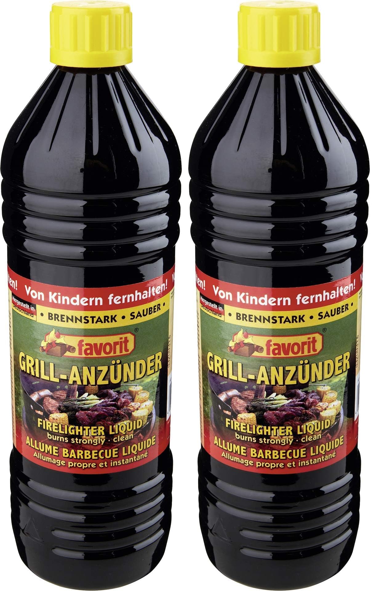 Favorit 1260 - Accendi Fuoco Liquido, 1 litro (Confezione da 2)