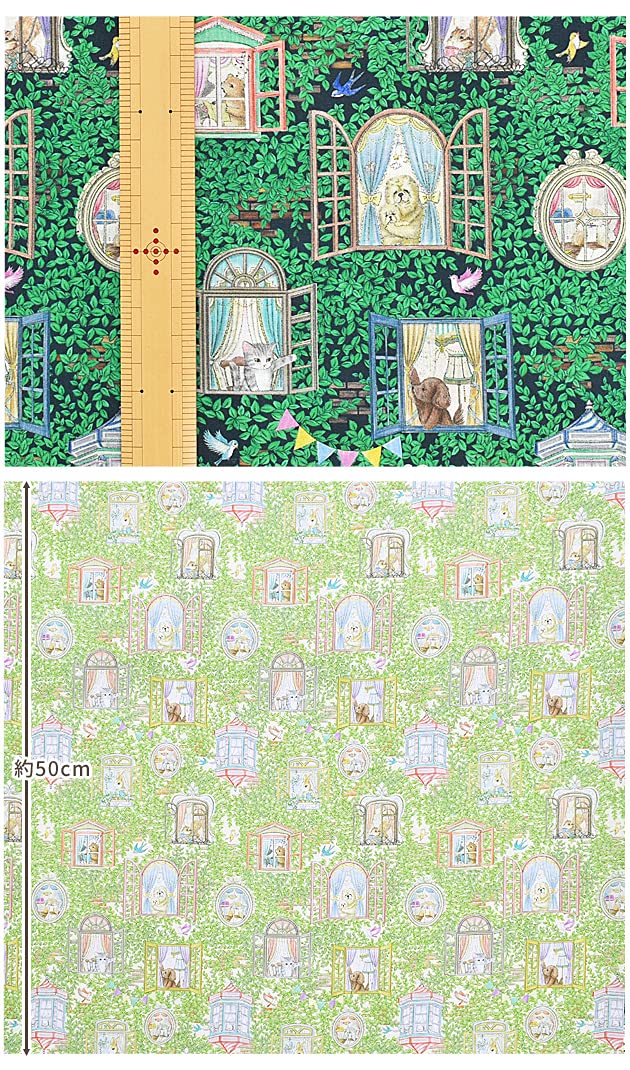 Amazon | 国産 60ローン デジタルプリント 生地 ルームメイト yukiemon  