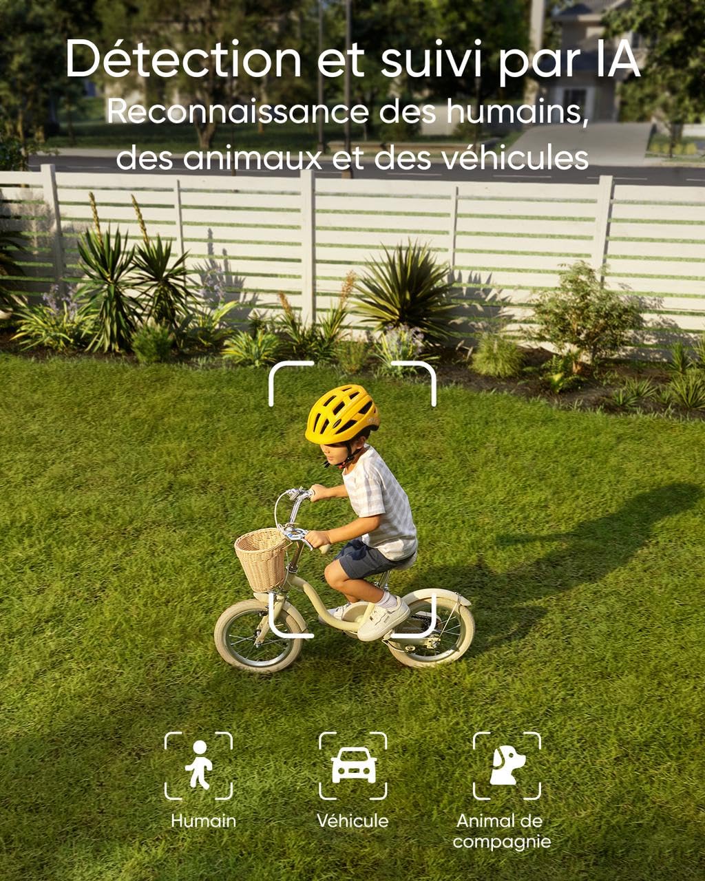 eufy Security Camera Floodlight E340 Filaire, Rotation à 360° et Inclinaison, Wi-FI Double Bande, caméra à Double Objectif, Compatible avec la HomeBase 3, Stockage Local, aucuns Frais mensuels