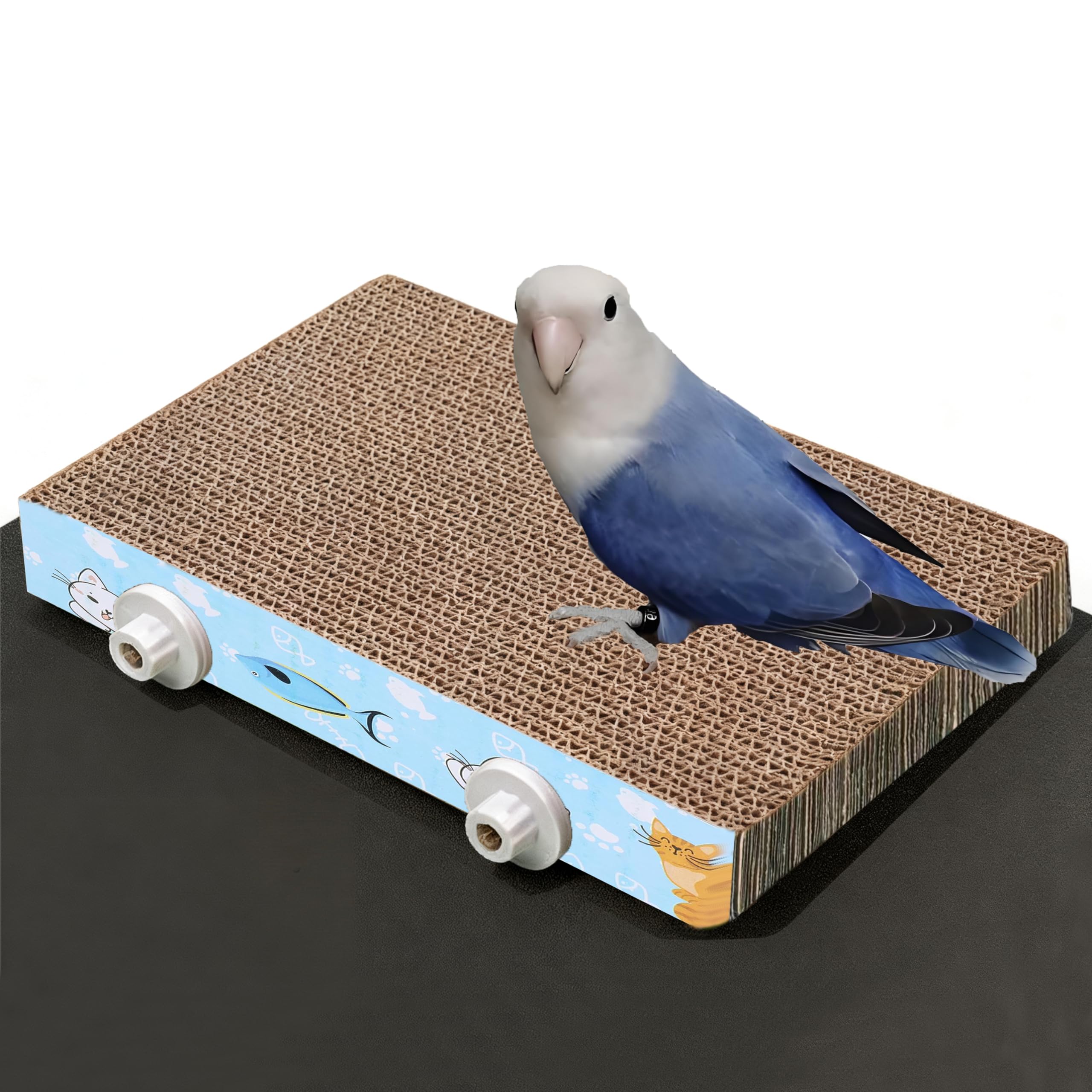 12.4in Large Paper Bird Toys, Bird Platform, Parrot Toy, Help Birds Clean Beak, Release Stress, Reduce Boredom - Suitable for Macaws, Small Parakeets, and Other Small to Medium-Sized Pet Birds