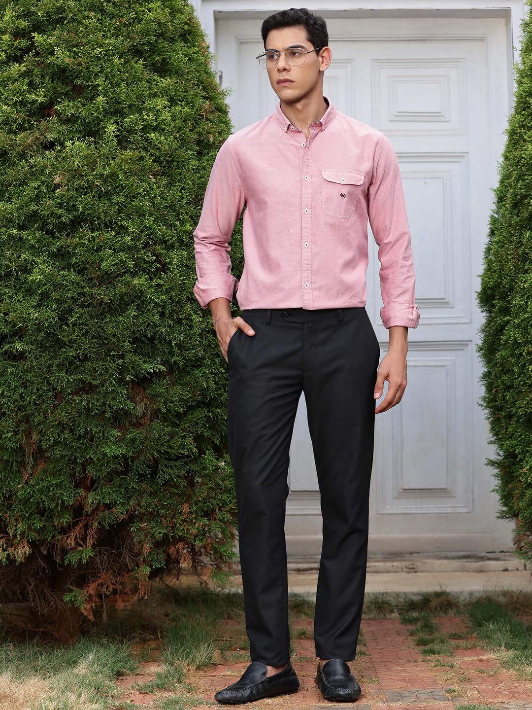 Thomas Scott Uomo | Tinta unita | Manica lunga | Vestibilità regolare | 100% cotone | Tasca singola | Colletto spalmato | Camicia casual (disponibile in taglie forti)