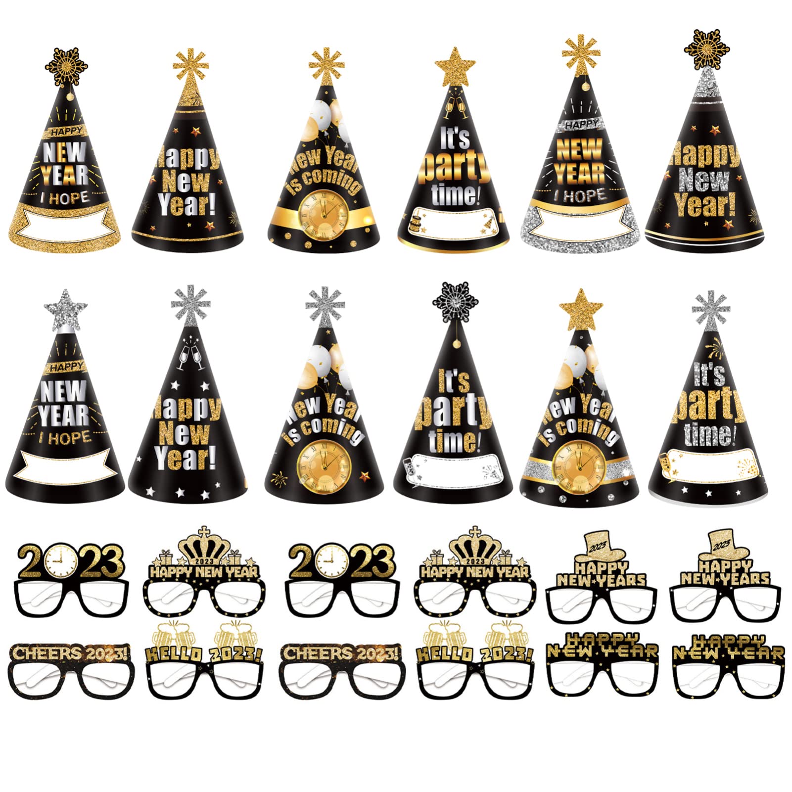 Buy ABOOFAN 2023 New Years Eve Party Supplies Happy New Year Eyeglasses