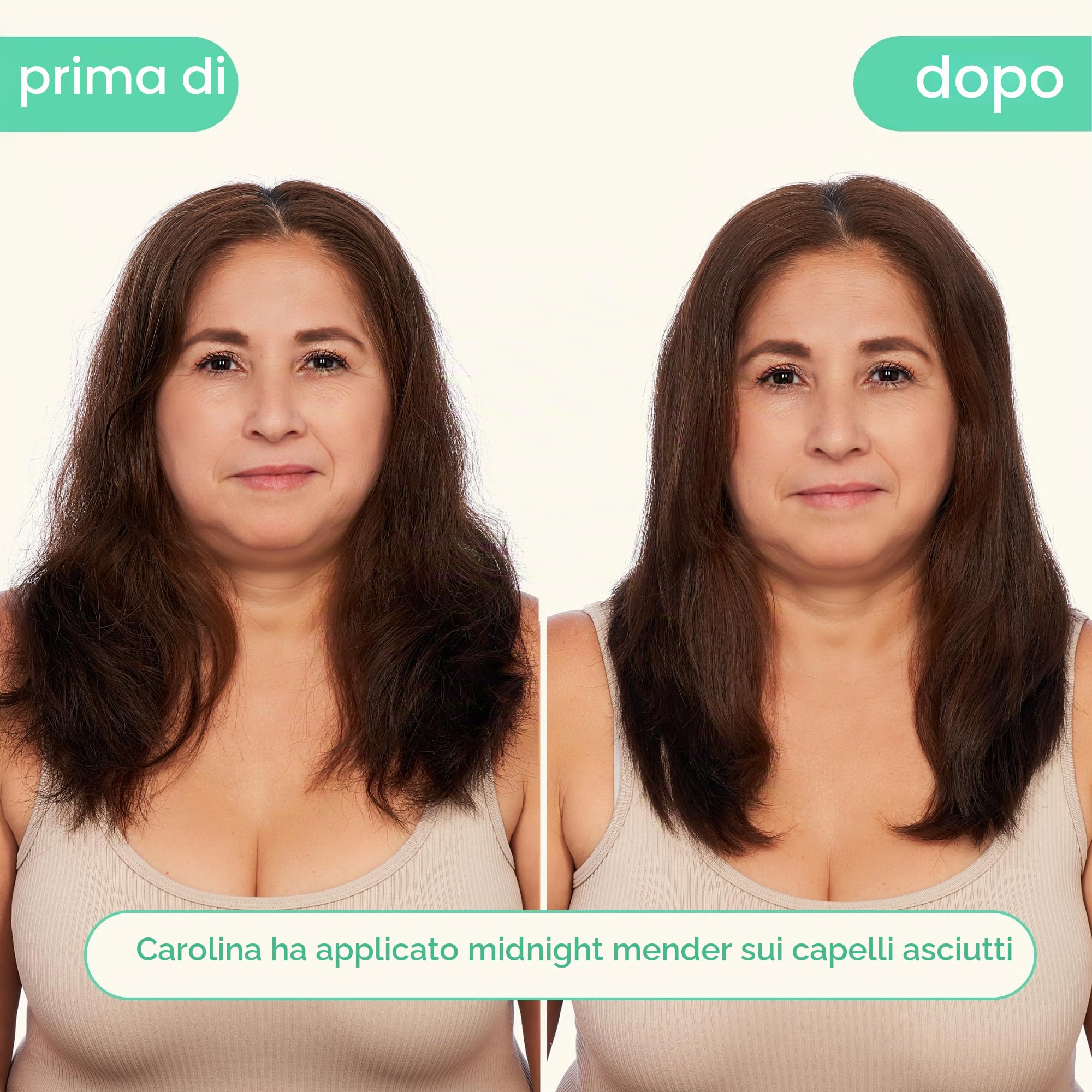 amika Midnight Mender Strength Repair Maschera per capelli durante la notte - Balsamo senza risciacquo + trattamento con doppie punte per ciocche danneggiate e fragili - Ripara la cura dei capelli per