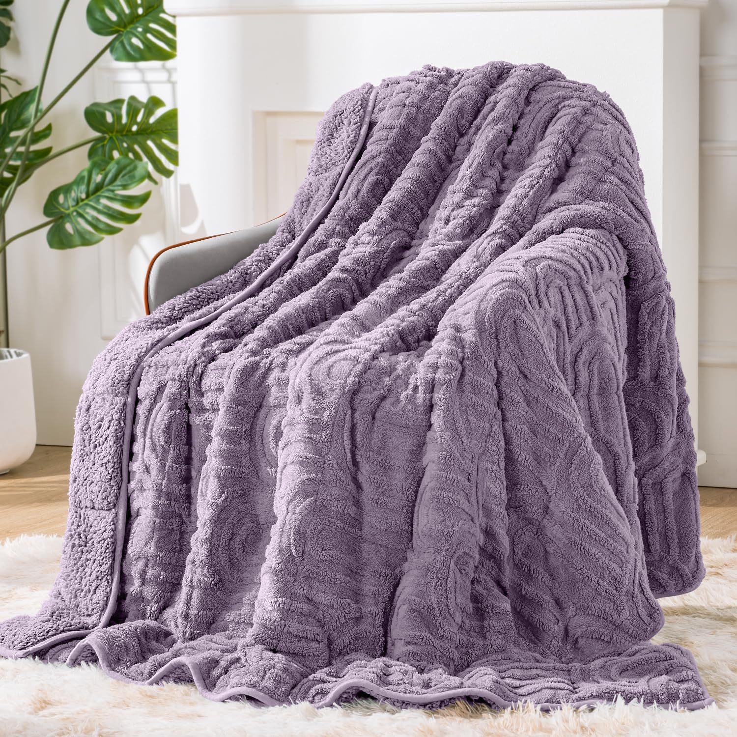 Sherpa Fleece Weighted Blanket for Adults, Dual Sided Soft, 60"x80" 20lbs