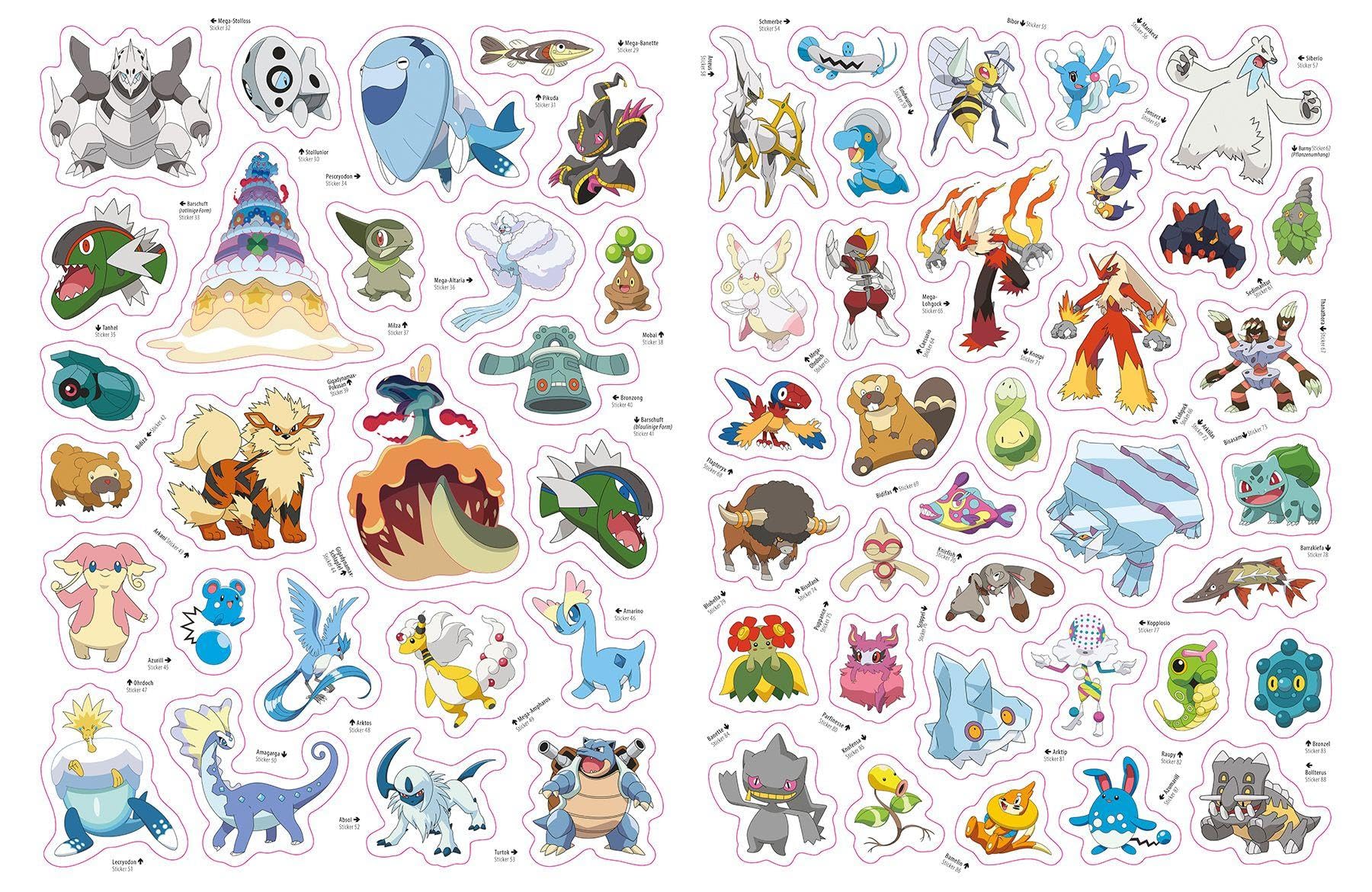 Pokémon: Das große Stickerbuch mit allen Regionen von Kanto bis Galar: mit über 1000 Sickern
