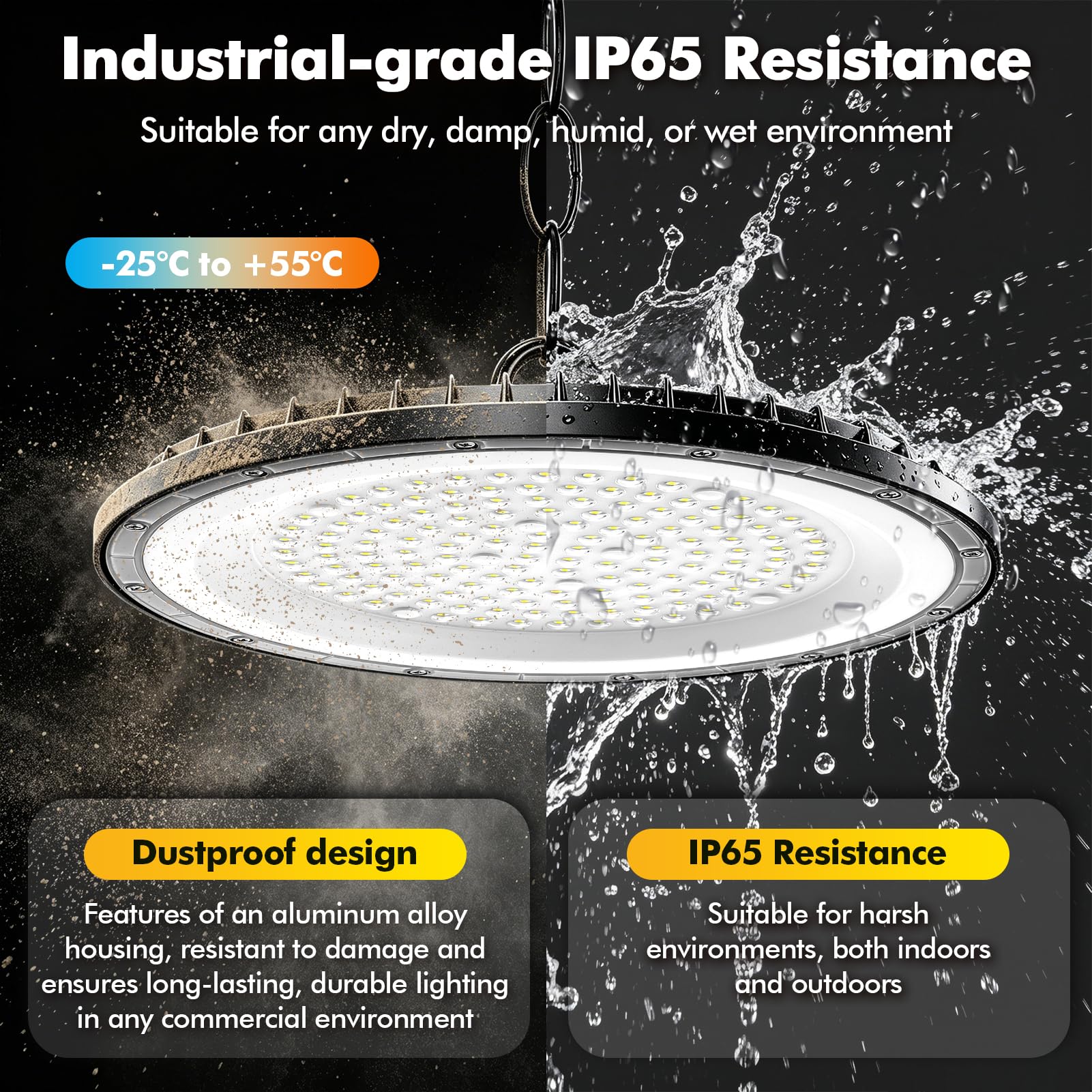 Sararoom 10Pack UFO Projecteur LED Industriel, 200W 20000LM Super Brillant High Bay Eclairage Atelier, 6500K Blanc Froid Projecteur LED Exterieur, Étanchéité IP65 Plafonnier LED pour Entrepôt, Usine