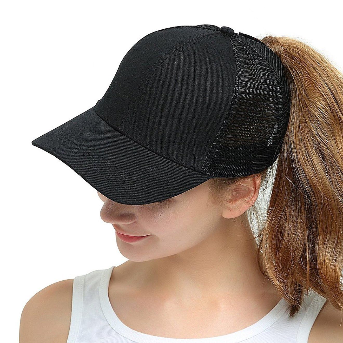 Basecap Damen Kappe Sommer aus Mesh Pferdeschwanz Cap Baseballmütze Schnell Trocknend | Atmungsaktiv | Leichte Sonnenschutz Kappe Verstellbare Baseball Cap Damen Freizeit Kappe