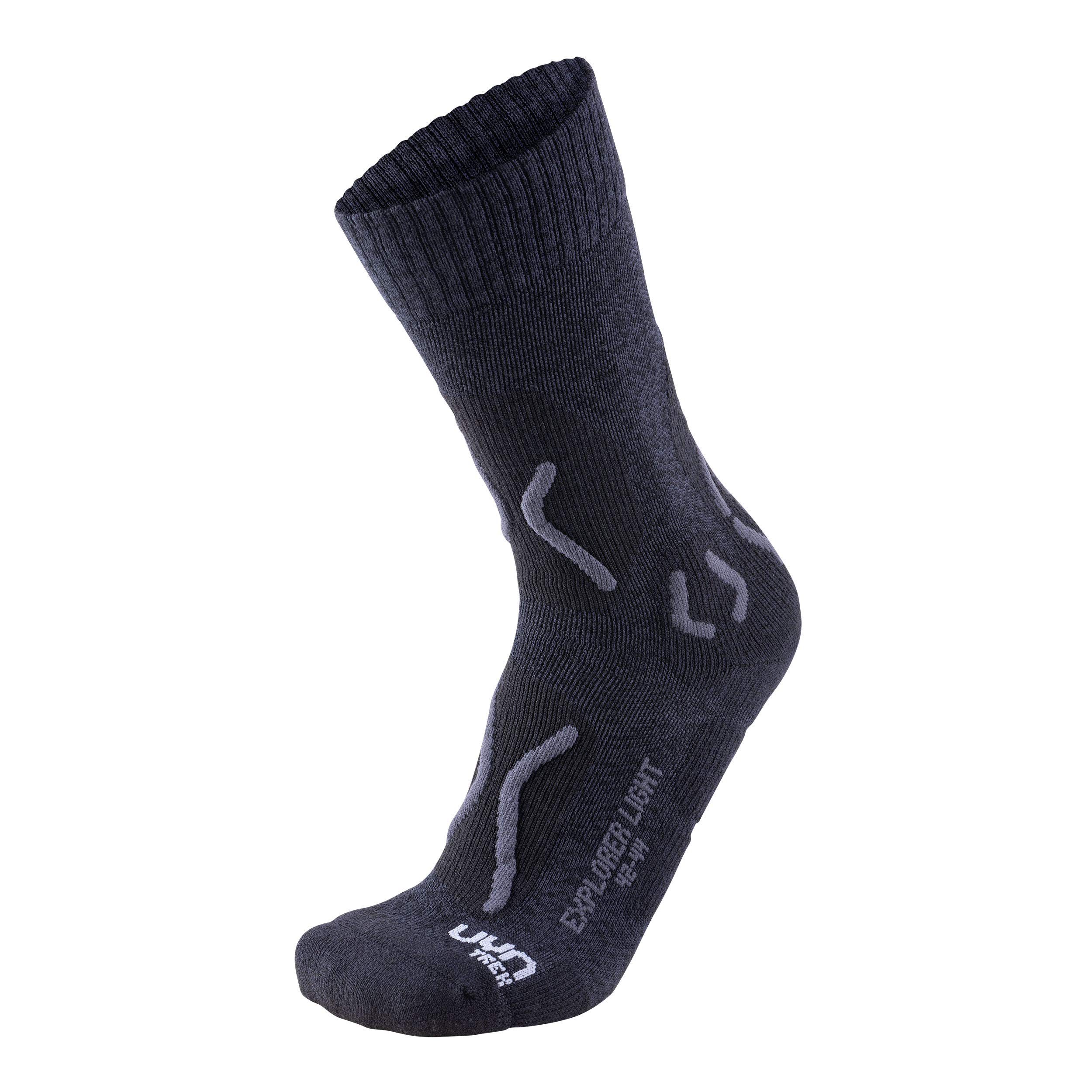 UYN S100054 Trekking Explorer Light Socks Men'S Coal/Anthracite 38