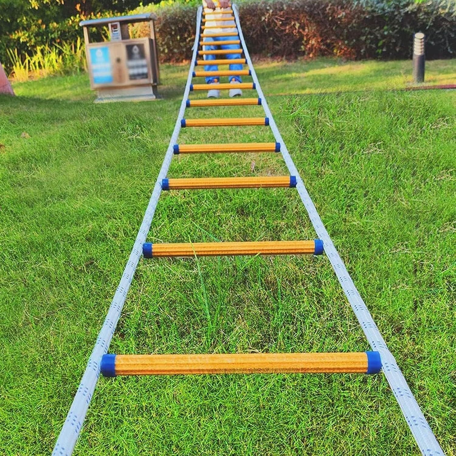 Generisch Notleiter für Feuer, 12 m & 25 m – Robuste Höhenseilleiter, einfache Sicherheitslösung für Brandnotfälle in Haus und Büro, tragbar, leicht, schnell einsatzbereit