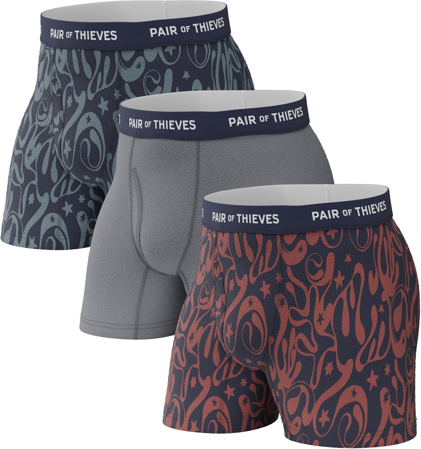Pair of Thieves Super Fit Men's Boxer Briefs  Soft, Breathable, Quick-Dry Underwear with 4-Way Stretch (2 & 3 Pack)