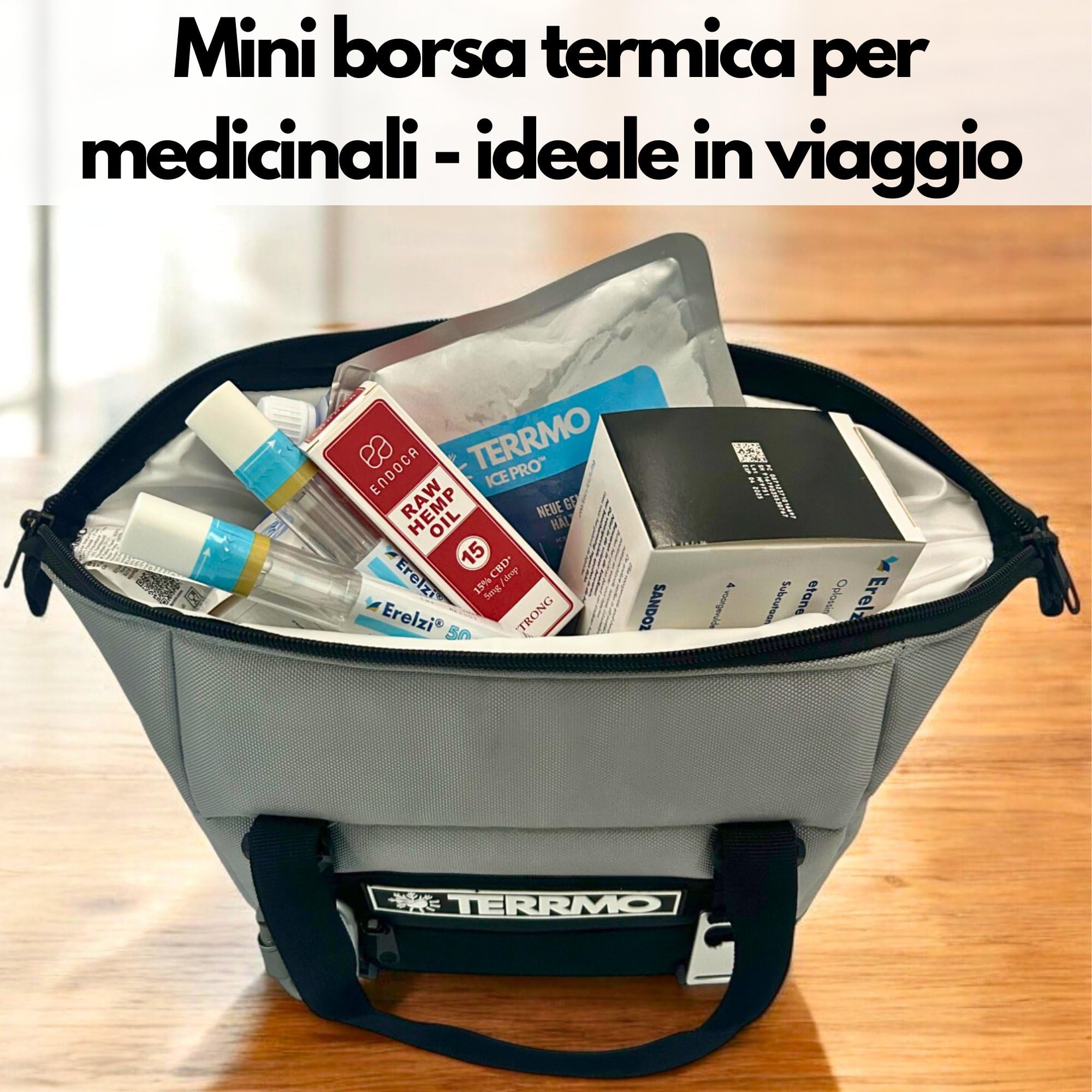 EPIC 5 – Borsa Frigo Piccola 5L con Isolamento Extra Spesso 20mm | 12–24h di Raffreddamento | Mini Borsa Termica per Medicinali e Pranzo