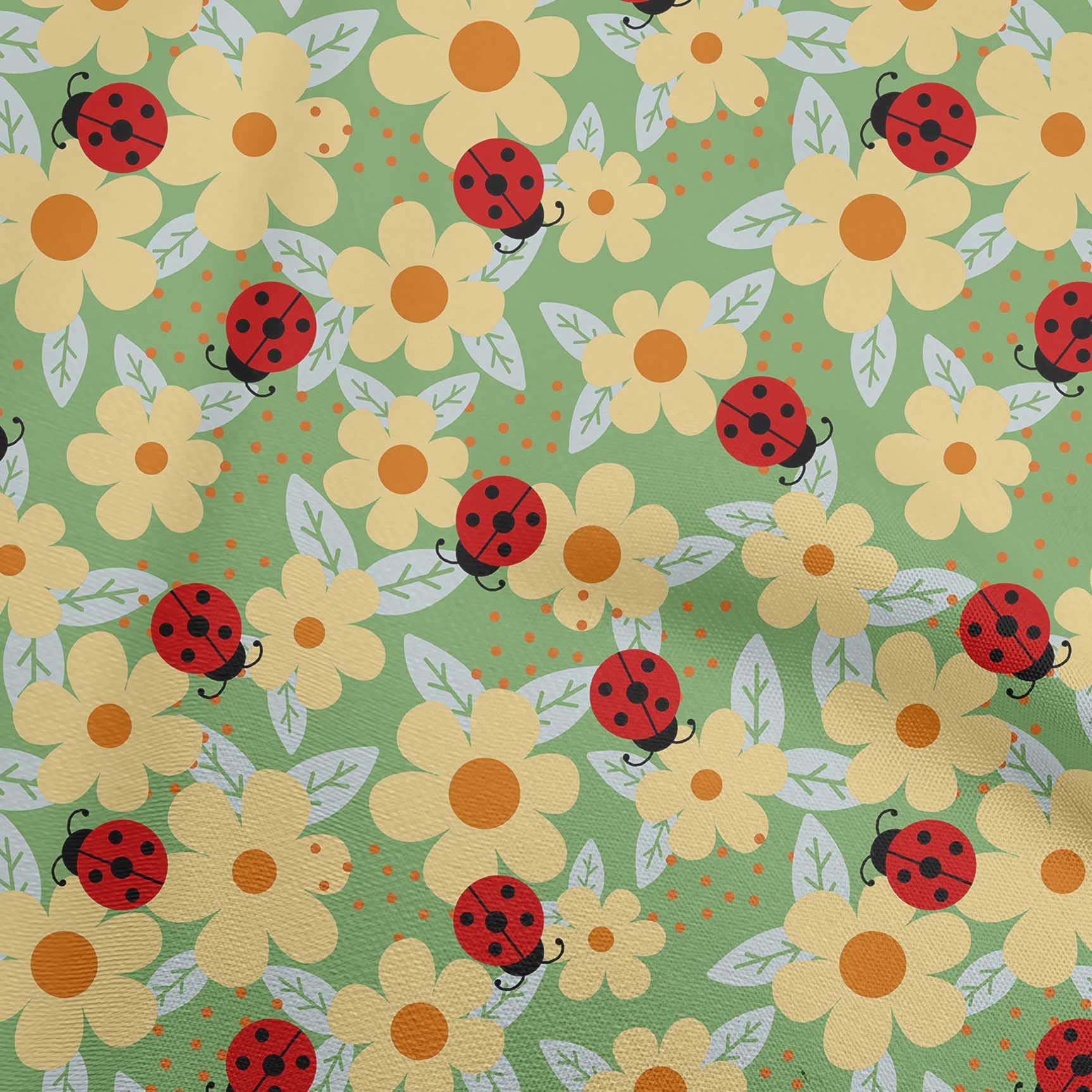 OneOone Cambric Coton Orange En Tissu Oiseau Tissu Par Mètre