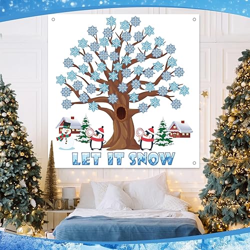 Miniatura 5 de Tatuo Juego de 125 tablones de anuncios de árbol grande de primavera para aula, 47 x 46 pulgadas, fondo de árbol, recortes de flores de primavera