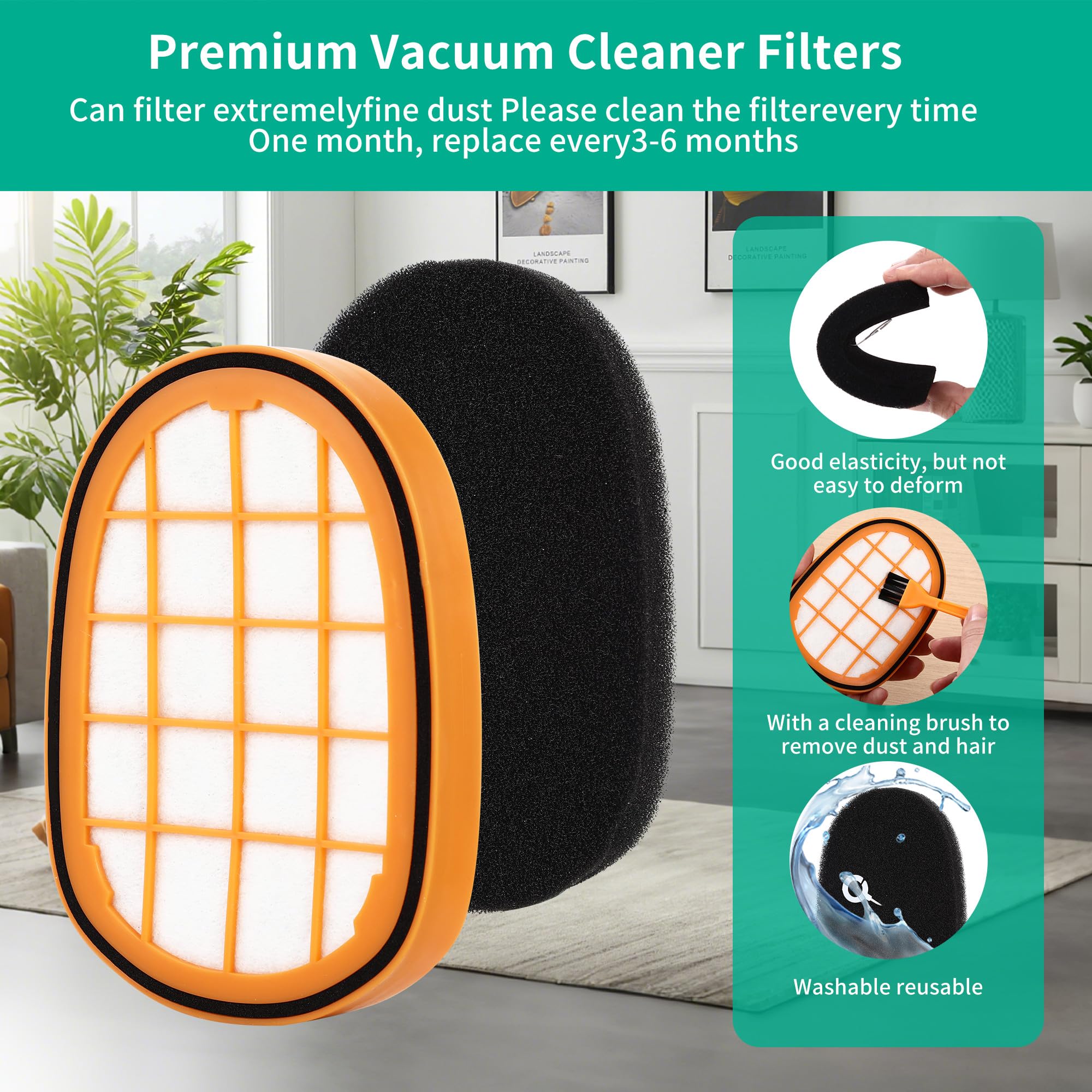 Laukowind 6 Stück Filter für Philips SpeedPro ax Aqua