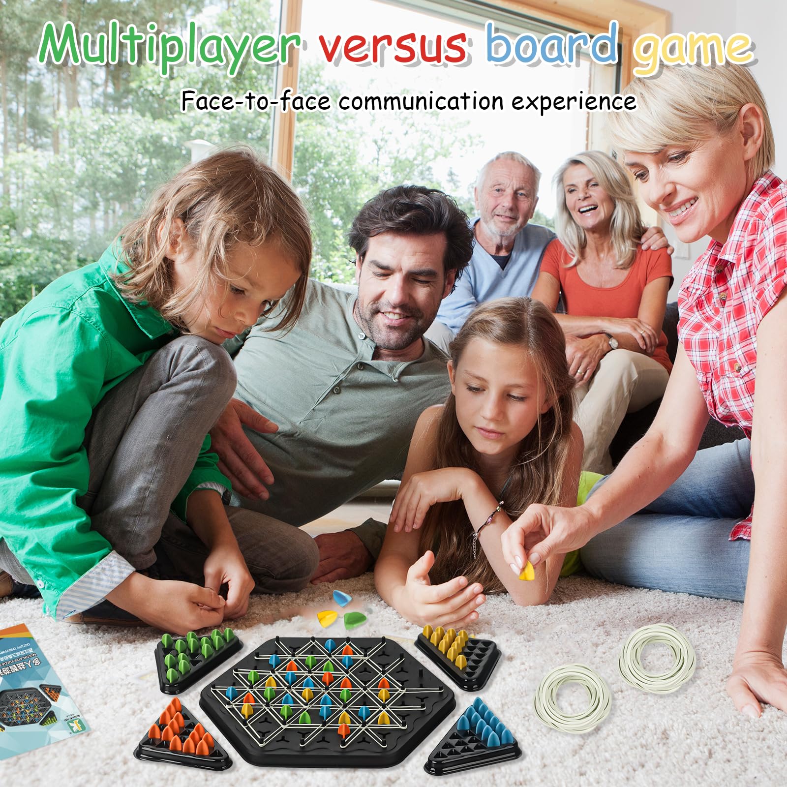 Sprifityy Gioco triggle, strategia a scacchiera triangolare, divertente gioco da tavolo, gioco interattivo, ideale per riunioni di famiglia per bambini e adulti