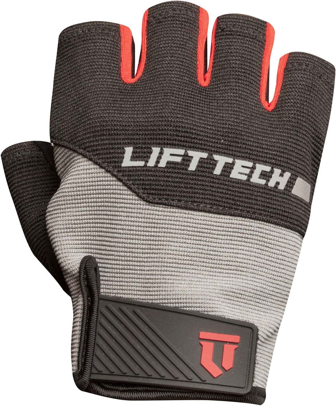Lift Tech Men's Classic Weightlifting Gloves, Gray/Red