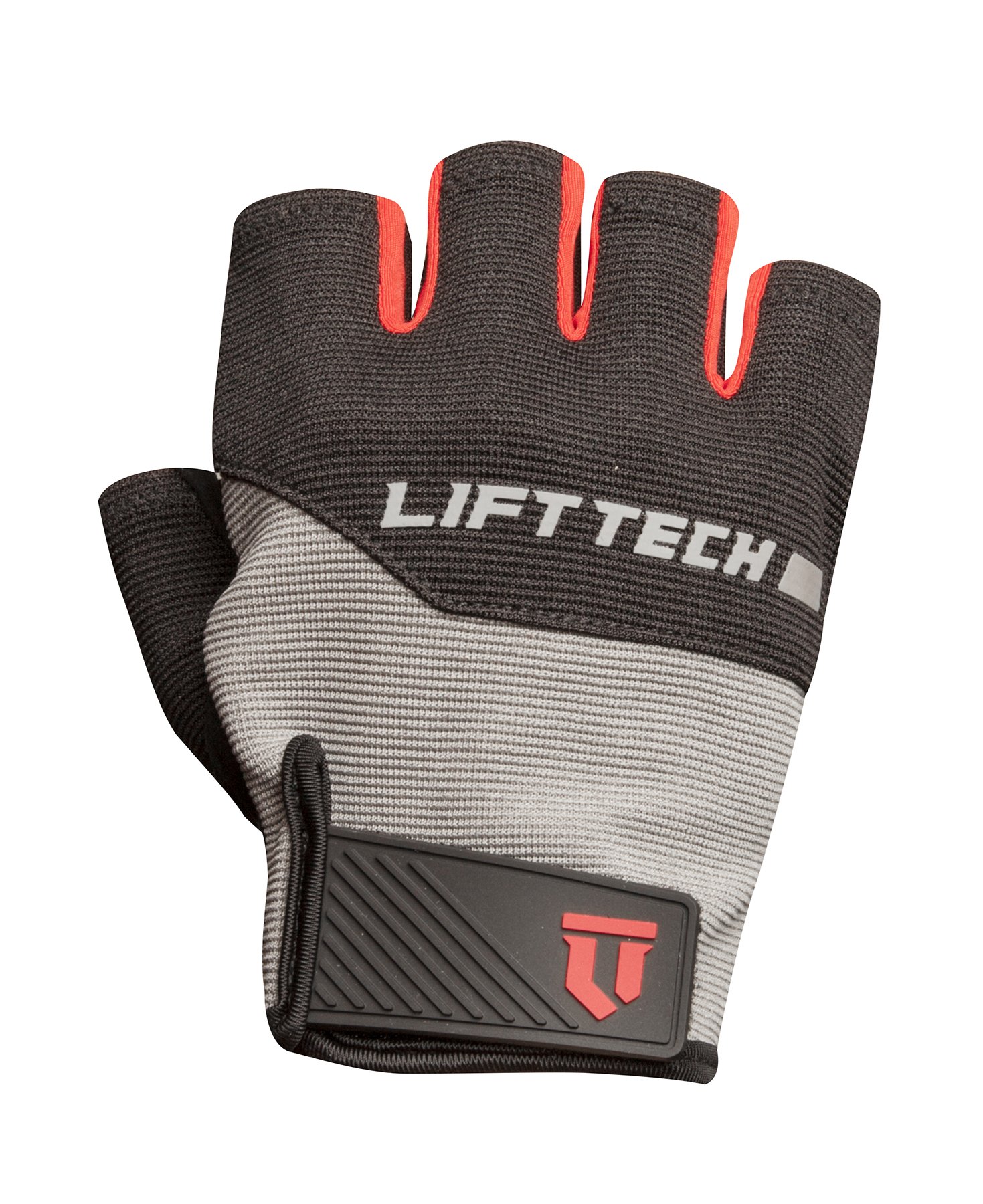 Lift Tech Men's Classic Weightlifting Gloves, Gray/Red