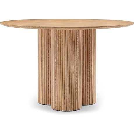 Meridian Furniture Simba Fluted Round Dining Table: A Stunning Mid-Century Masterpiece