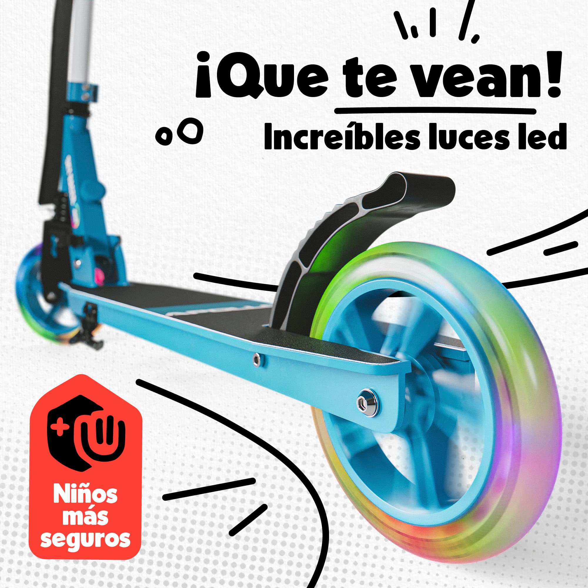 Trotinete Criança Patinete Apollo Moonracer LED Para Niños 4+
