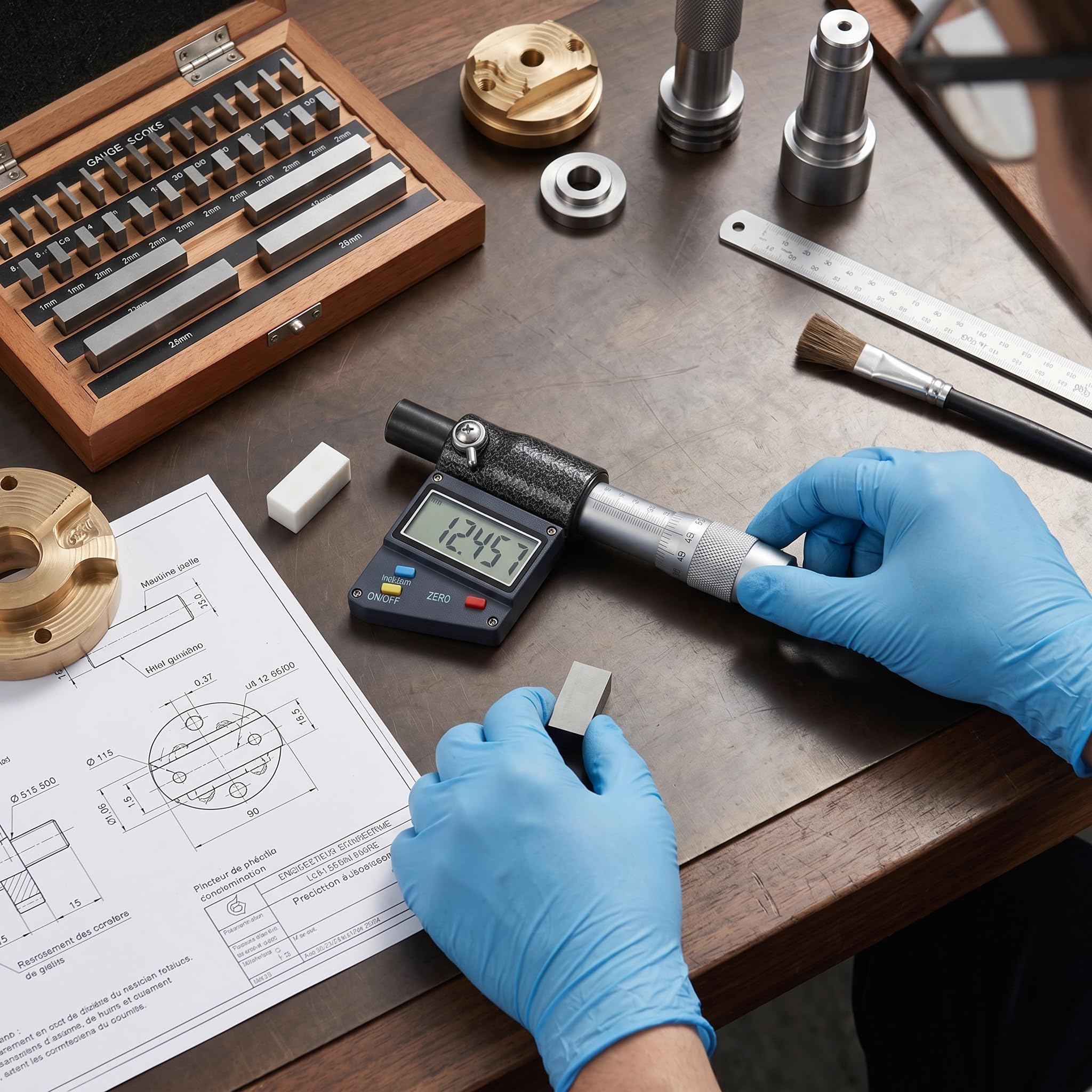 Micrometro Digitale 0-25 mm Alta Precisione con Testina in Carburo Cementato Strumento Misura Professionale per Lavorazione Metallo Meccanica Industria Attrezzatura Metrologia Fresa Fresatrice