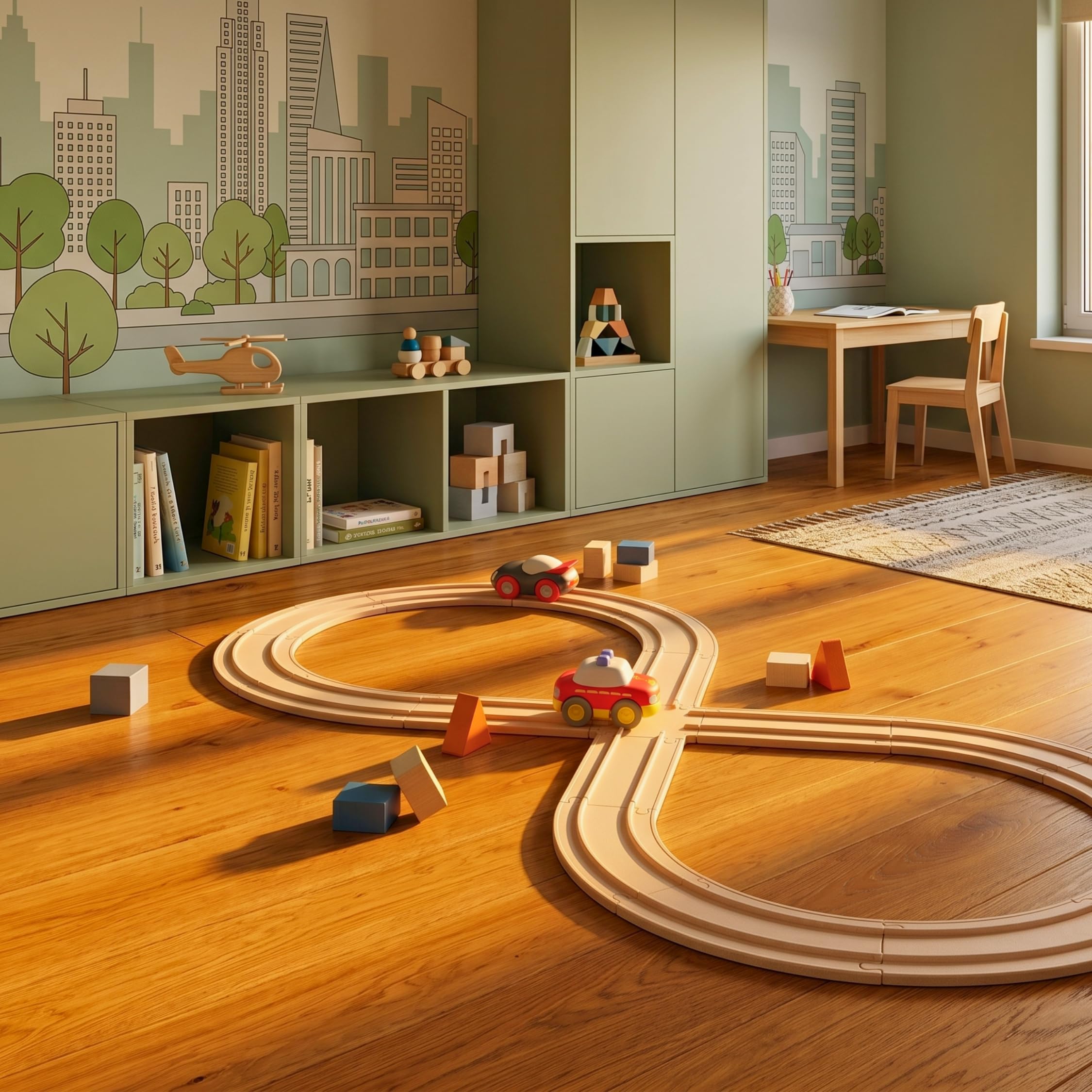 HABA Cars Meine erste Rennbahn – 27-teilige Holzbahn mit Holz-Schienen & 2 Flitzern – Nachhaltiges Öko-Spielzeug ab 2 Jahren – Geschenk zum 2. 3. & 4. Geburtstag & Weihnachten