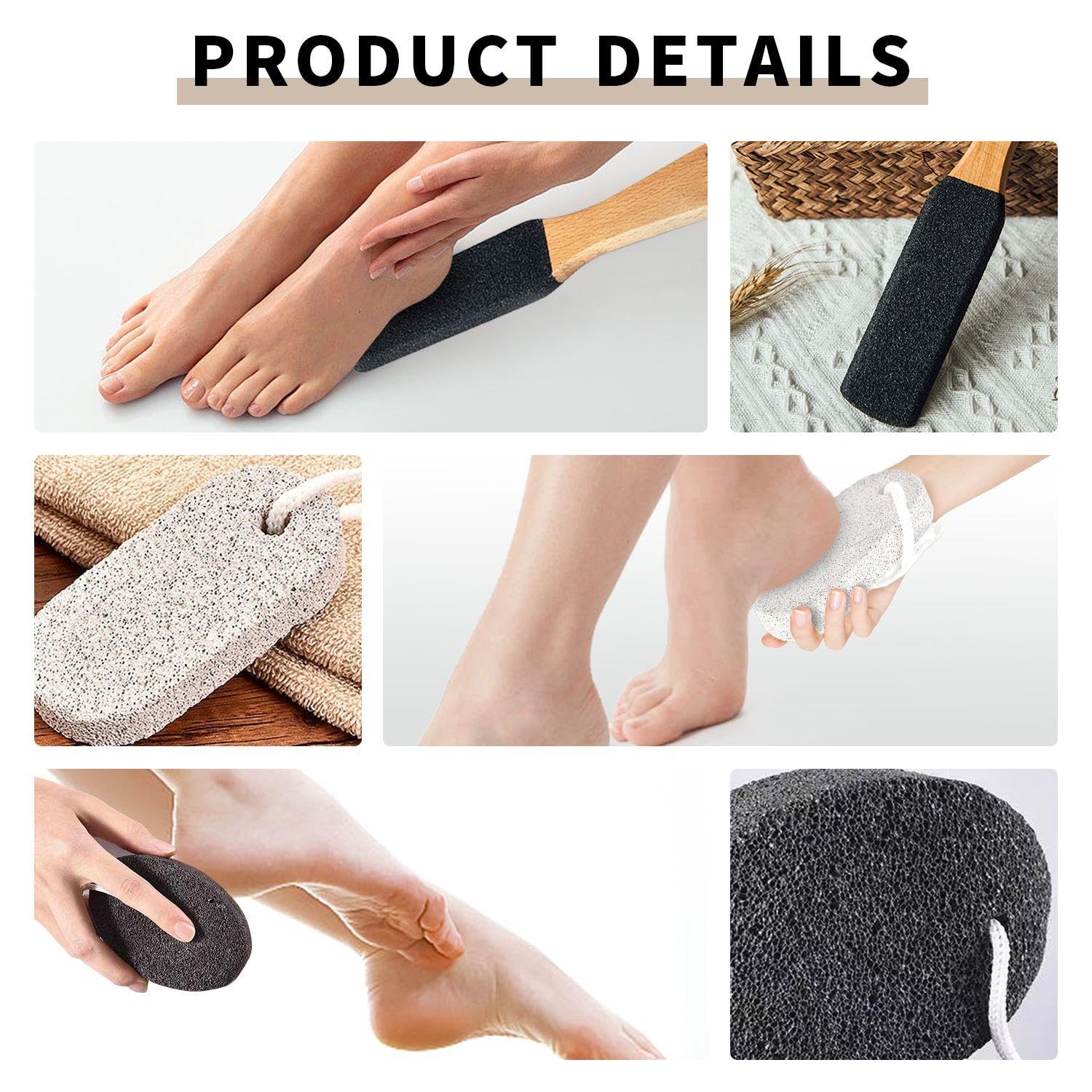 Levigapiedi In 3 Pezzi, Strumenti Per Pedicure, Strumenti Per Il Lavaggio Dei Piedi, Prodotti Per La Cura Dei Piedi, Pietre Per La Pulizia Dei Piedi