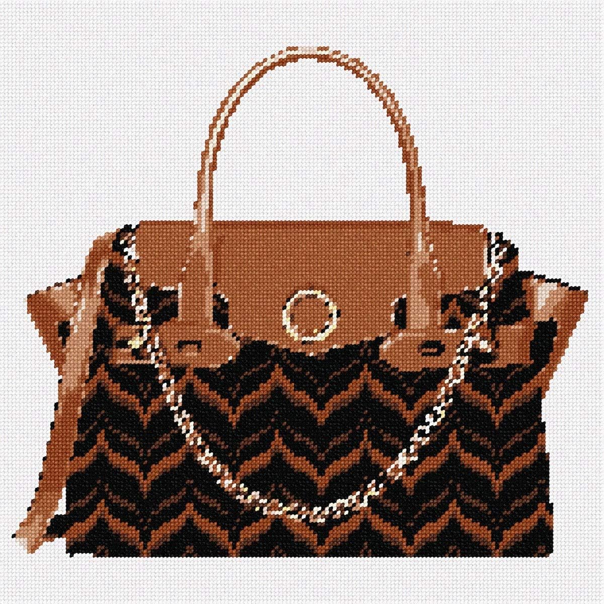 Pepita Needlepoint kit: Women's Bargello Collection Handbag, 12" x 12"