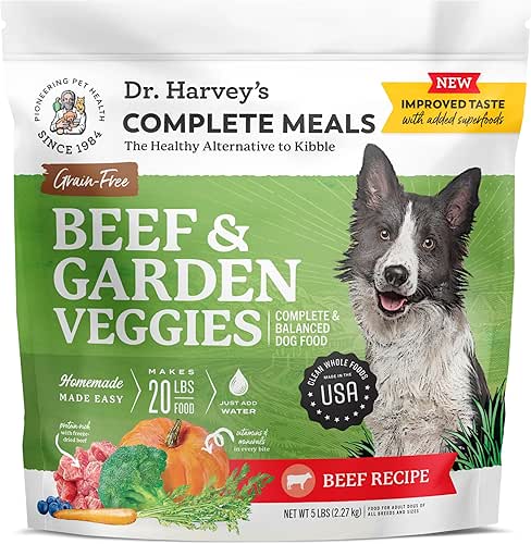 Dr. Harvey's Beef & Garden Veggies Dog Food, Grain-Free Dehydrated