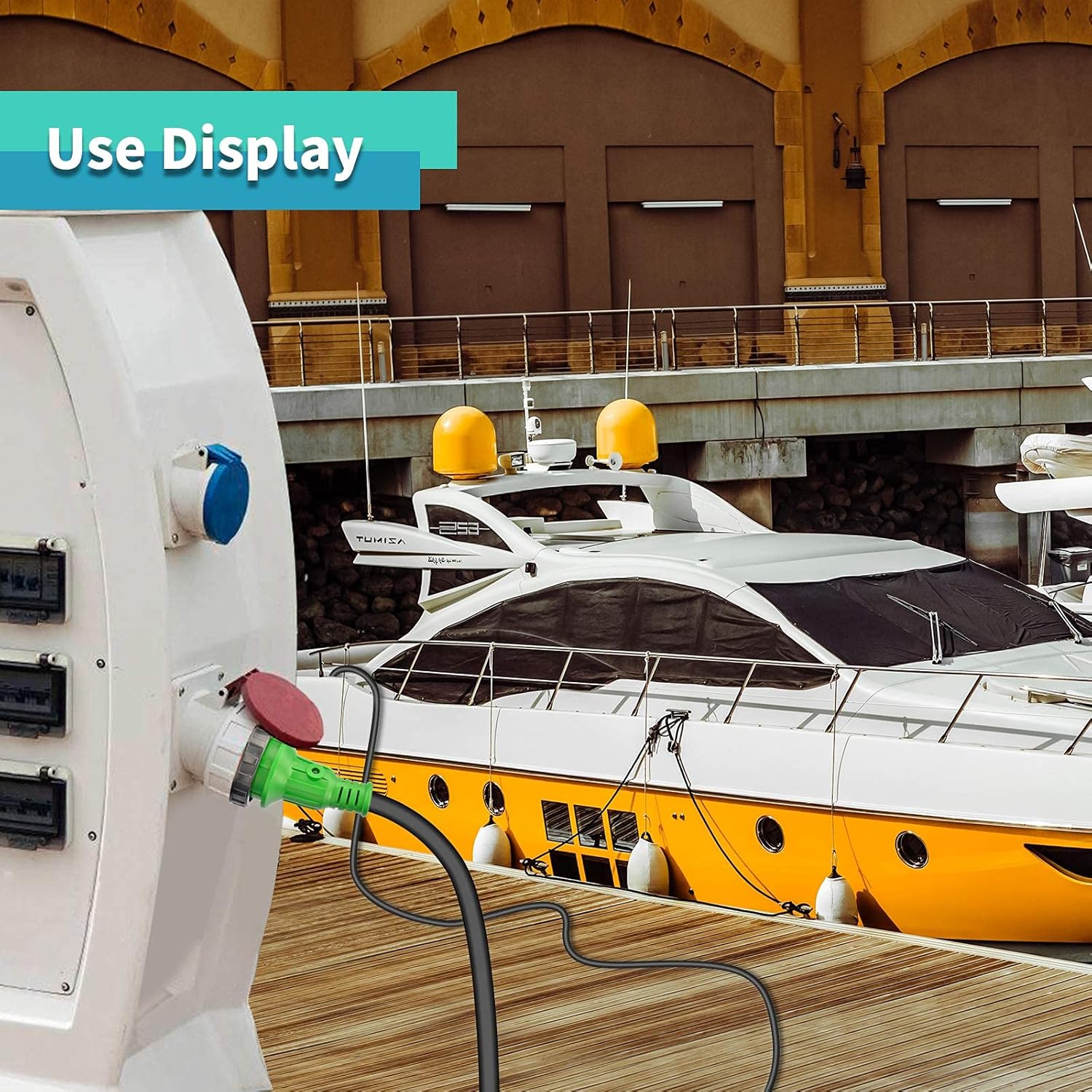 RVMATE Marine Shore Power Extension Cord, 10 Gauge 3 Prong NEMA L5-30P to L5-30R Stow, with LED Power Indicator Light : Sports & Outdoors