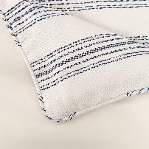 Miniatura 5 de HiEnd Accents Prescott Farmhouse - Juego de funda de edredón de 3 piezas tamaño Super King a rayas con fundas de almohada, funda de edredón con