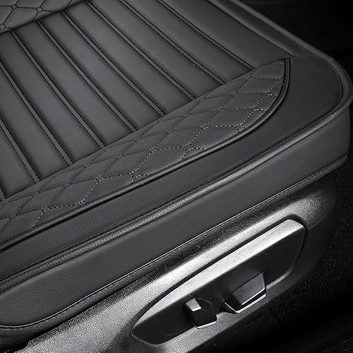 Miniatura 8 de Fundas de asiento de cuero para automóviles, solo fundas de asiento delantero, fundas de asiento automotrices para camiones, SUV, cuero sintético,