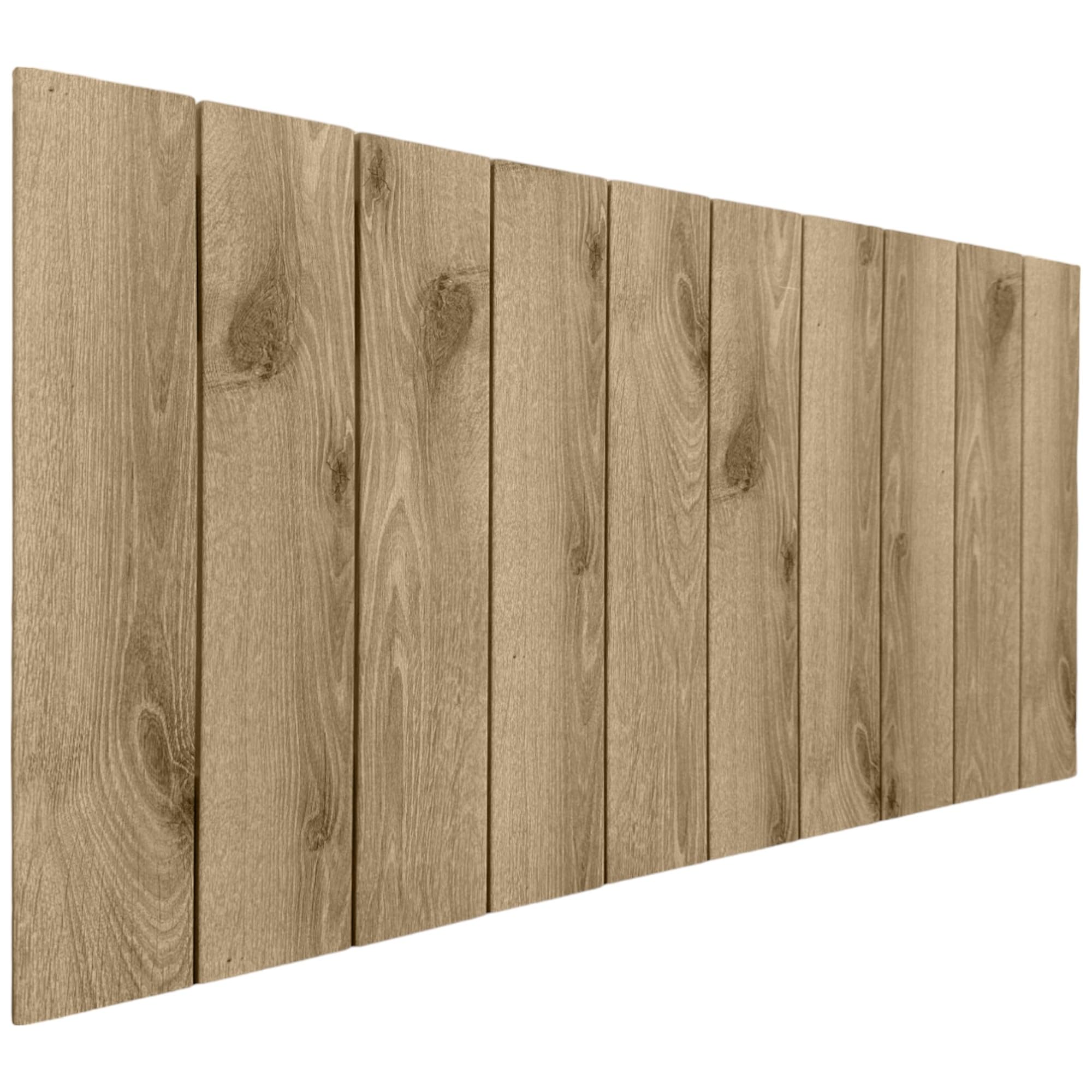 DHOME Cabecero de Madera reciclada DM Estilo Palet Vertical Cama Palets Herrajes incluidos (90cm, Cambrian Madera)
