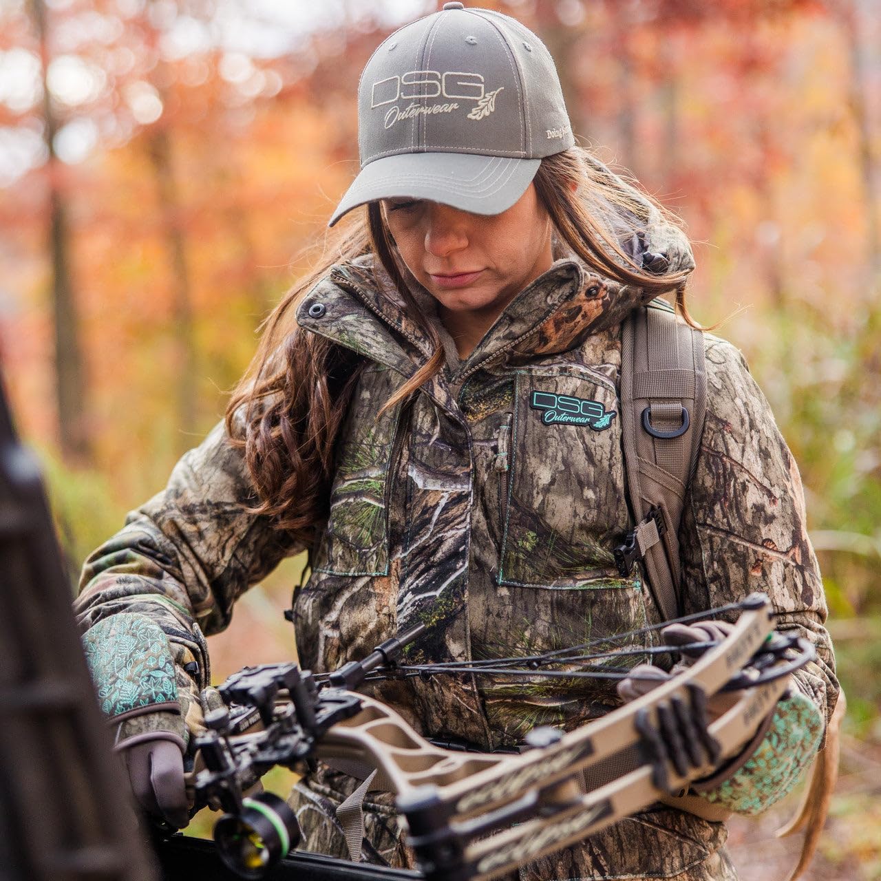 DSG Outerwear Women's Kylie 5.0 3-in-1 Hunting Jacket - Waterproof, Insulated, Camo, Blaze, with Zip in Fleece Liner