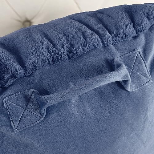 Miniatura 5 de Home Soft Things Almohada de lectura para reposo de cama de piel sintética con relleno de bricolaje, necesita montaje, respaldo y apoyabrazos,