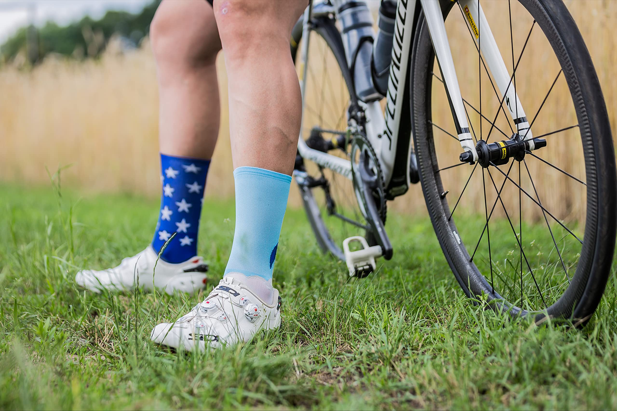 SUPPORT calzini da ciclismo da uomo tecnologia traspirante antiscivolo accessori monocolore