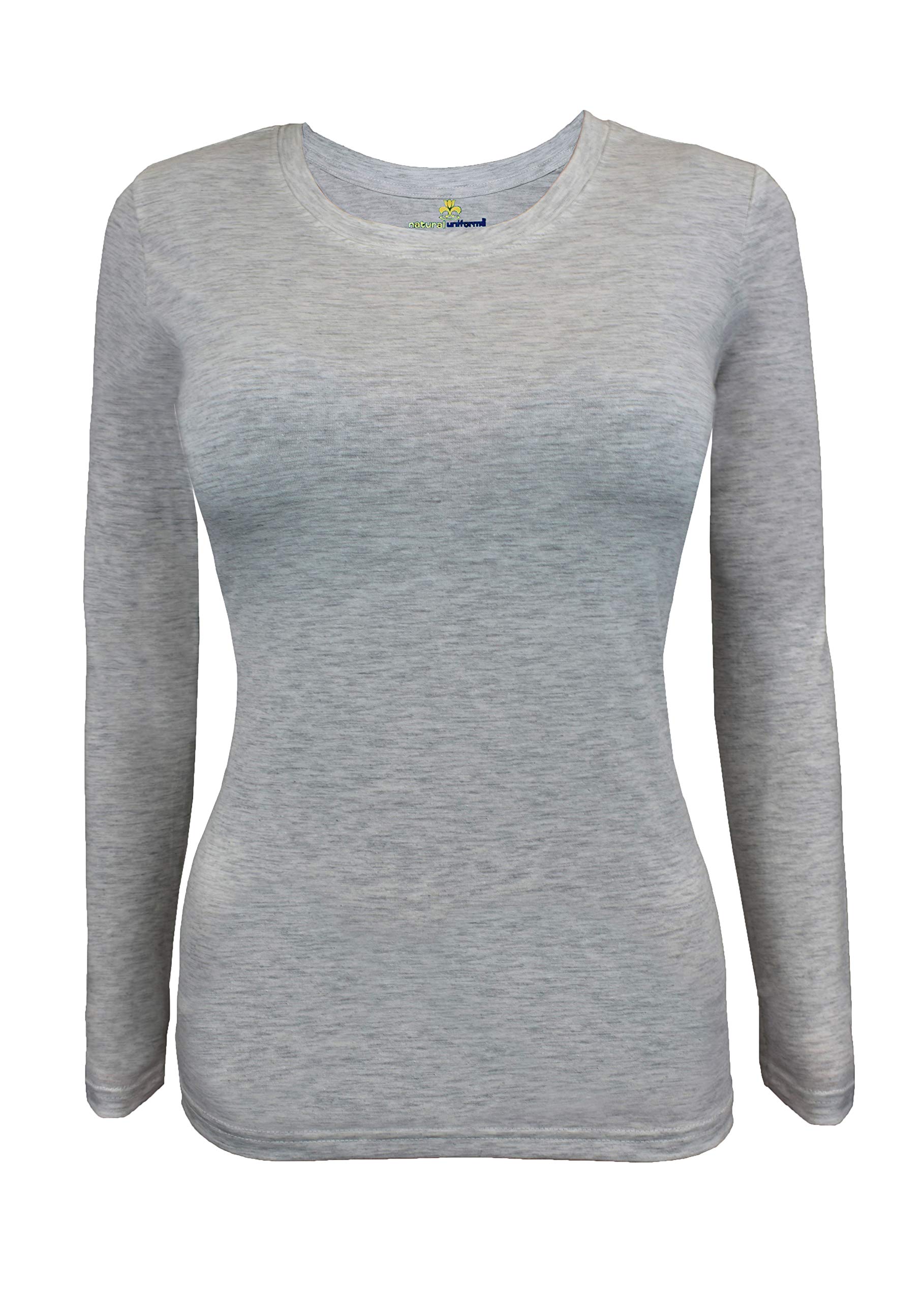 Natural UniformsWomen's Under Scrub Tee Crew Neck Long Sleeve T-Shirt