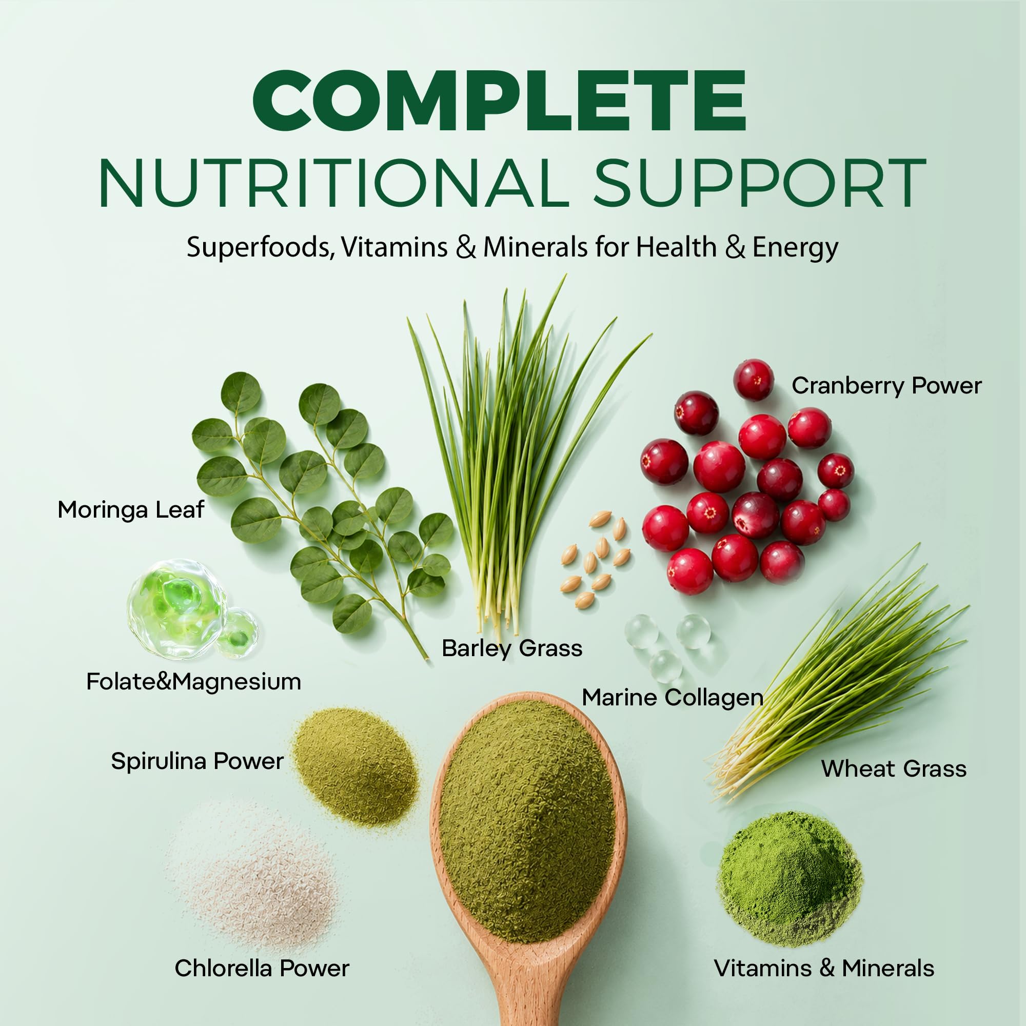 inGreens Super Greens Powder, Superfoods, 0 Sugar, 30 Packets — Amazon image 5