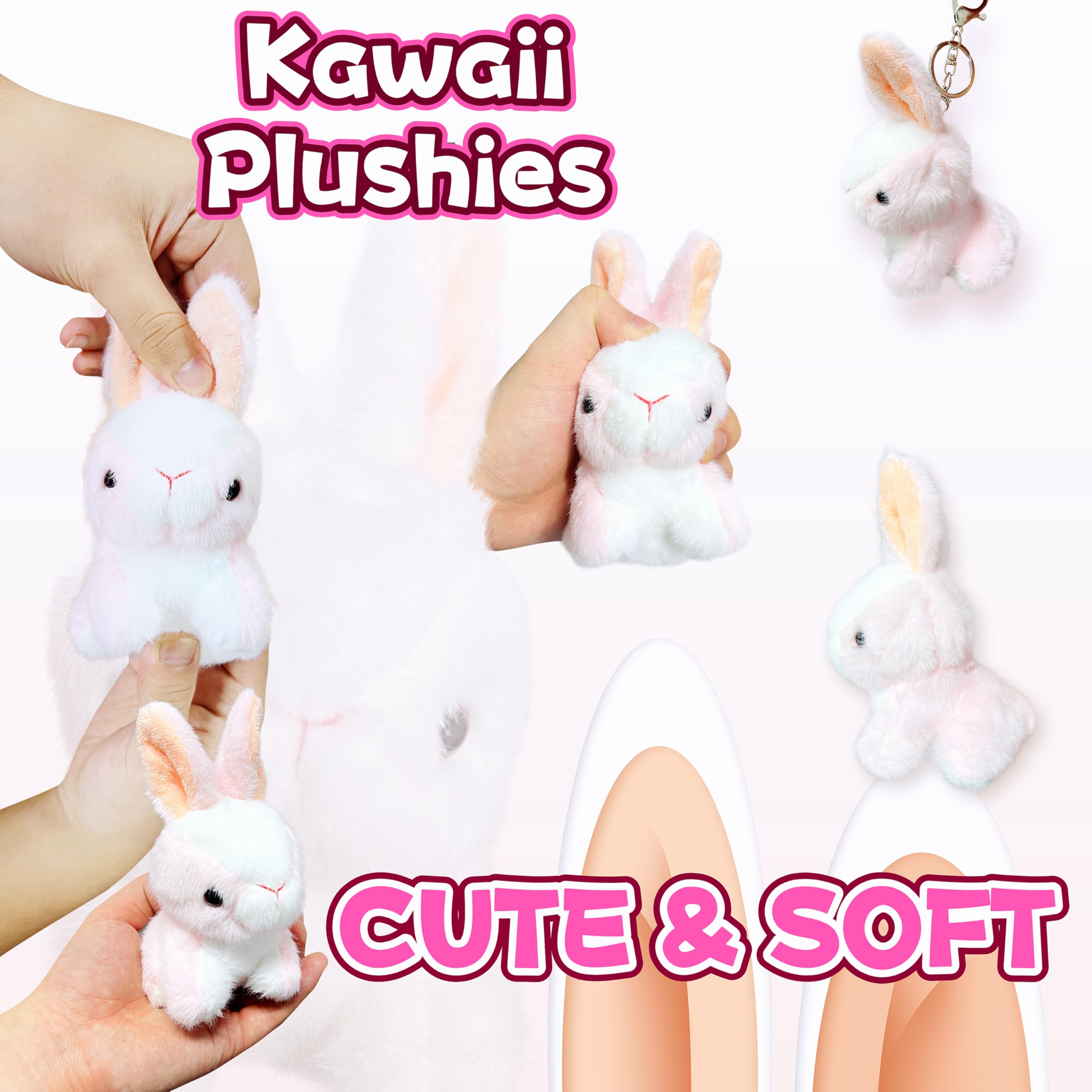 Amazon.com: Kawaite Pink Rabbit Stuffed Animals for Girls, Boys