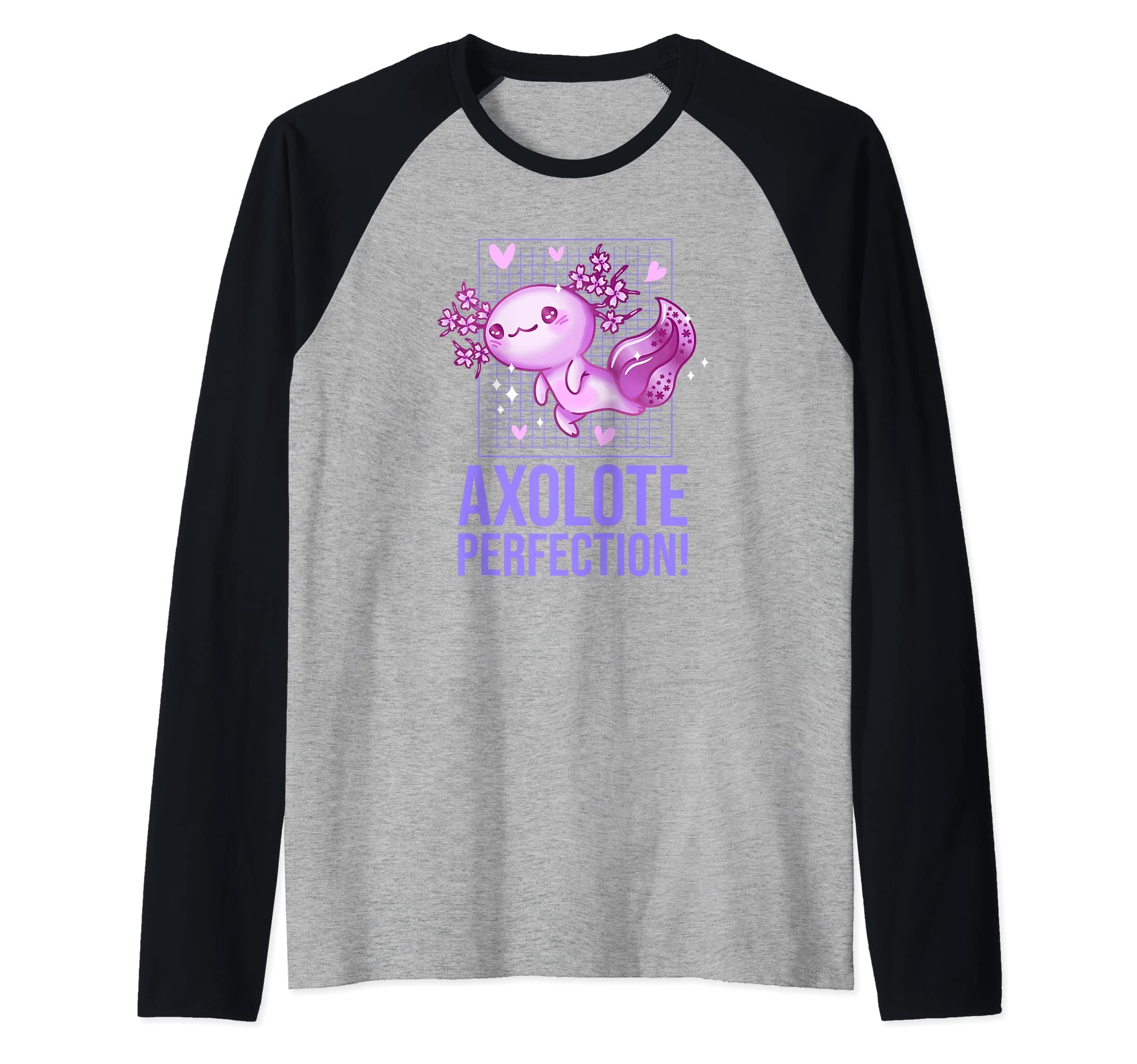 Axolote Perfection Axolotl Salamander Axolotl Pet Amphibians Raglan Baseball Tee
