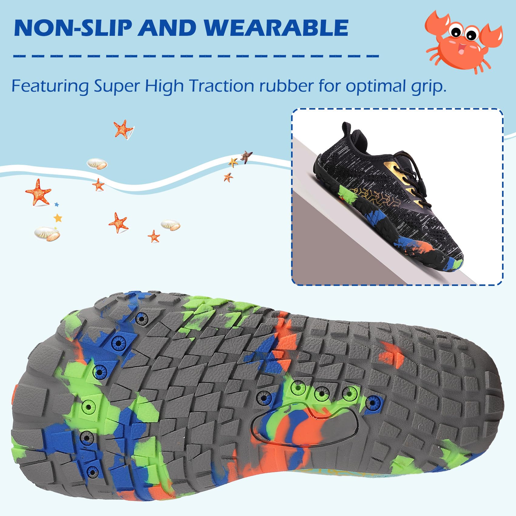 DimaiGlobal Calzado Descalzos Niñas Niños Zapatillas de Trail Running Barefoot Secado Rápido Zapatos de Agua Transpirable Antideslizante para Playa