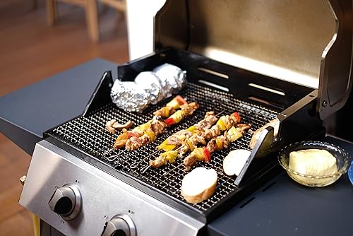 Miniatura 2 de Grillers Choice Brochetas Kabob, juego de 14 brochetas de 15 pulgadas para asar a la parrilla. Fabricado con acero inoxidable tipo 410, el grado más