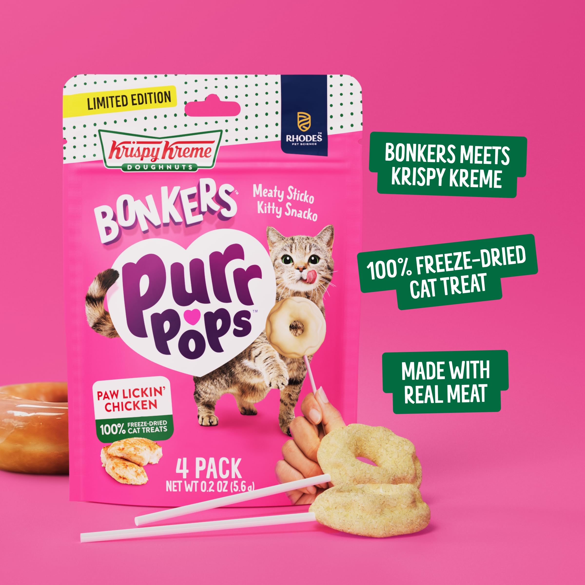 Amazon.com: Bonkers Purrpops Krispy Kreme Edition Freeze-Dried