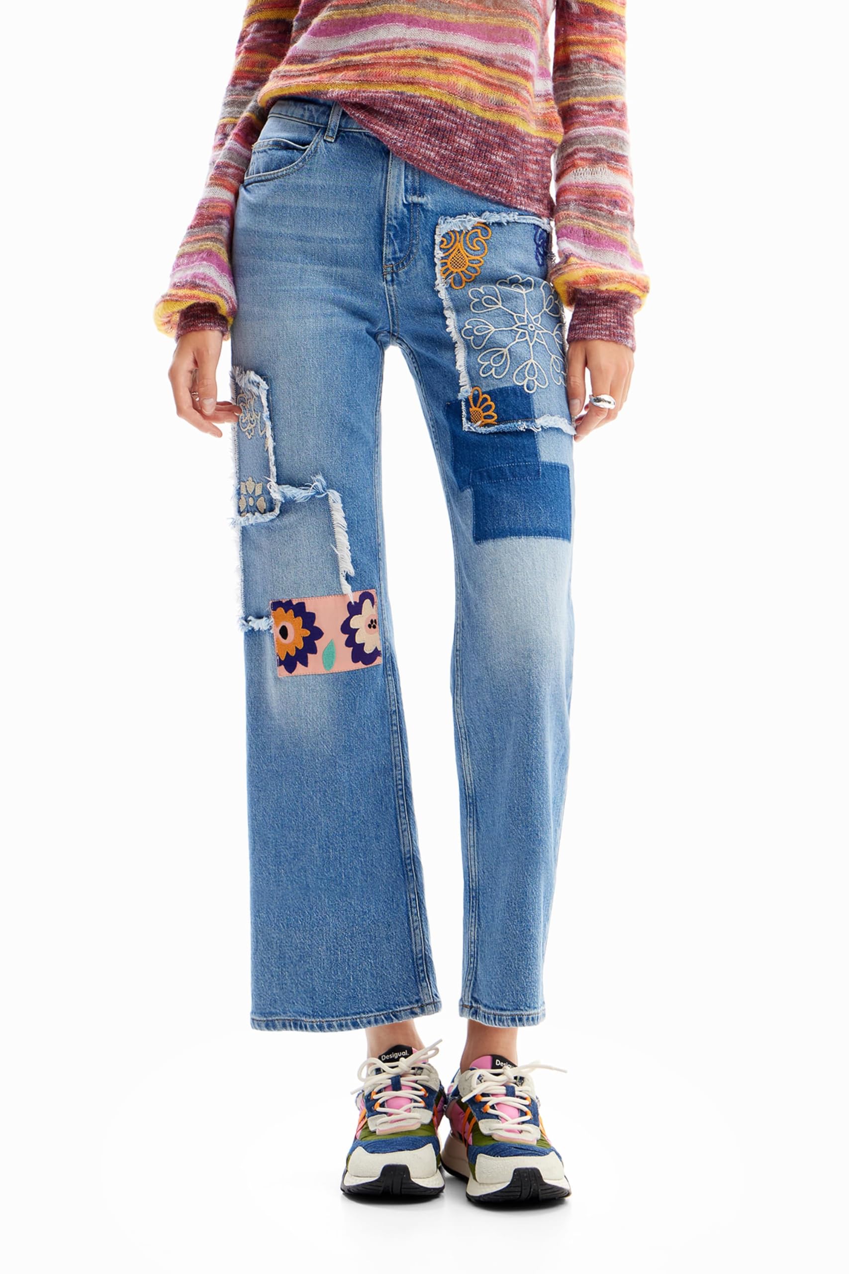 Desigual Pantalón Vaquero Largo para Mujer - Jeans Mujer