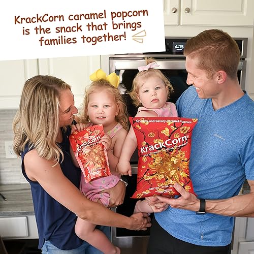 Miniatura 5 de KrackCorn Palomitas de maíz de caramelo, aperitivo gourmet dulce y salado, sin gluten, caramelo sin OMG, delicioso sabor de palomitas de maíz para